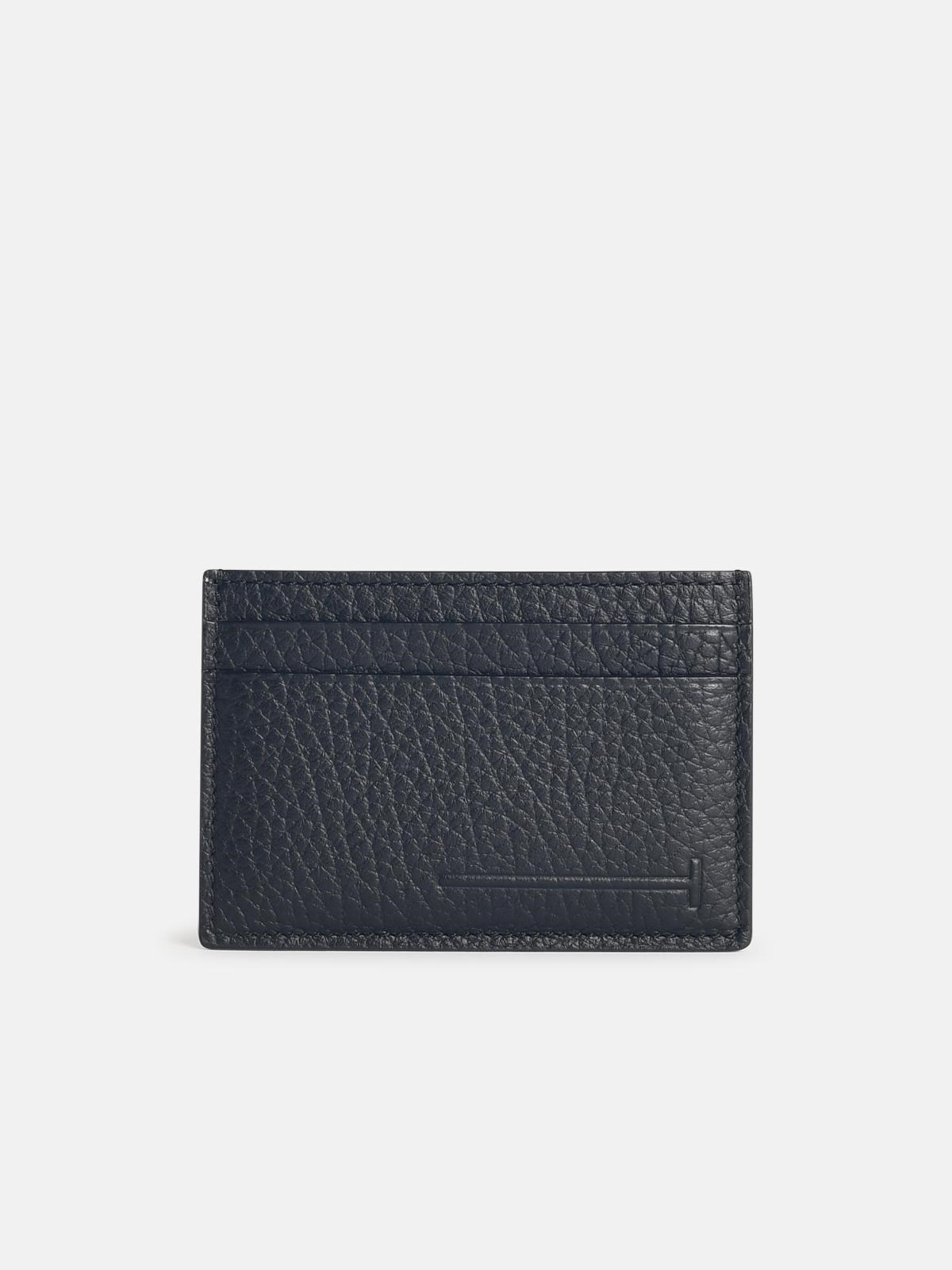 Tom Ford Black Leather Cardholder In Black