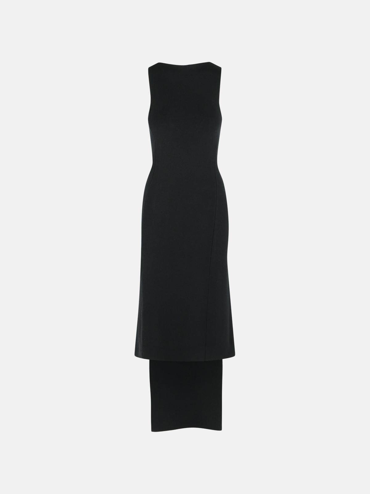 COURREGES 'Oblique' Dress In Black Viscose Blend　COURREGES 'Oblique' ドレス ブラック ビスコース ブレンド COURREGES