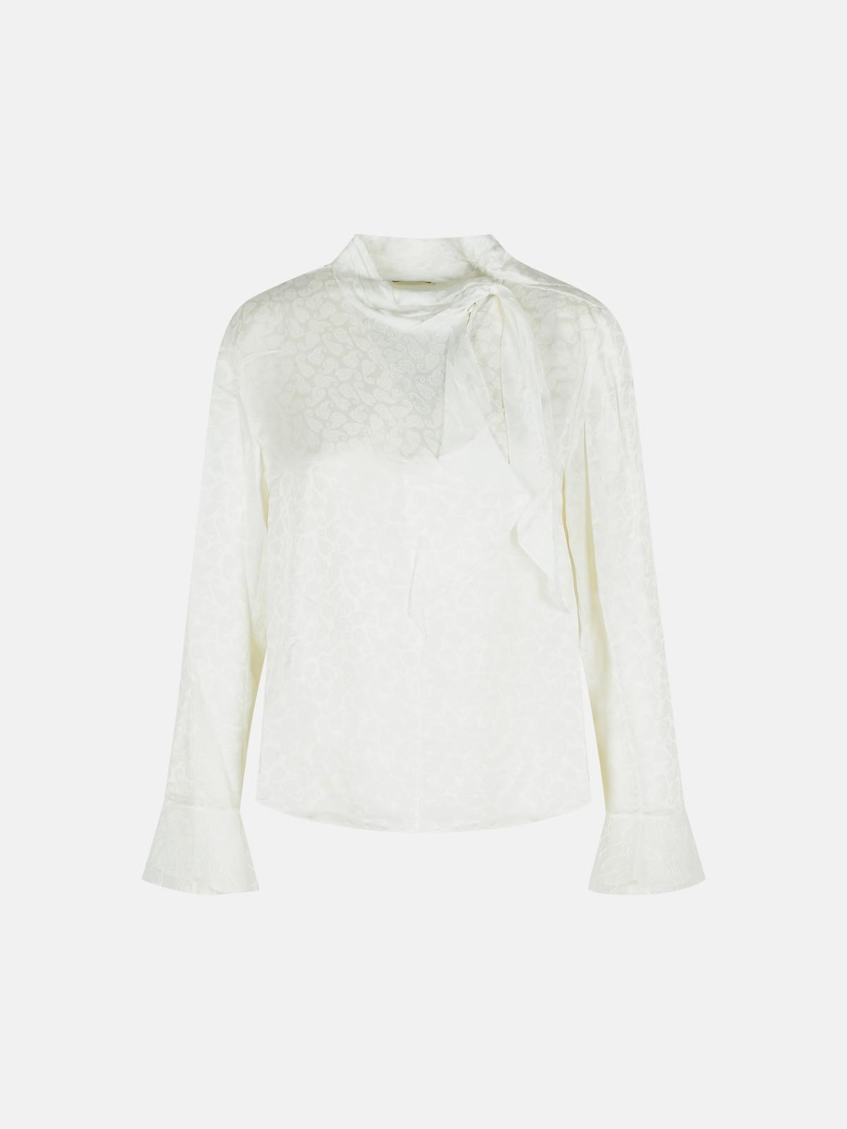 Isabel Marant 'raphaella Blouse In Silk And White Viscose In White
