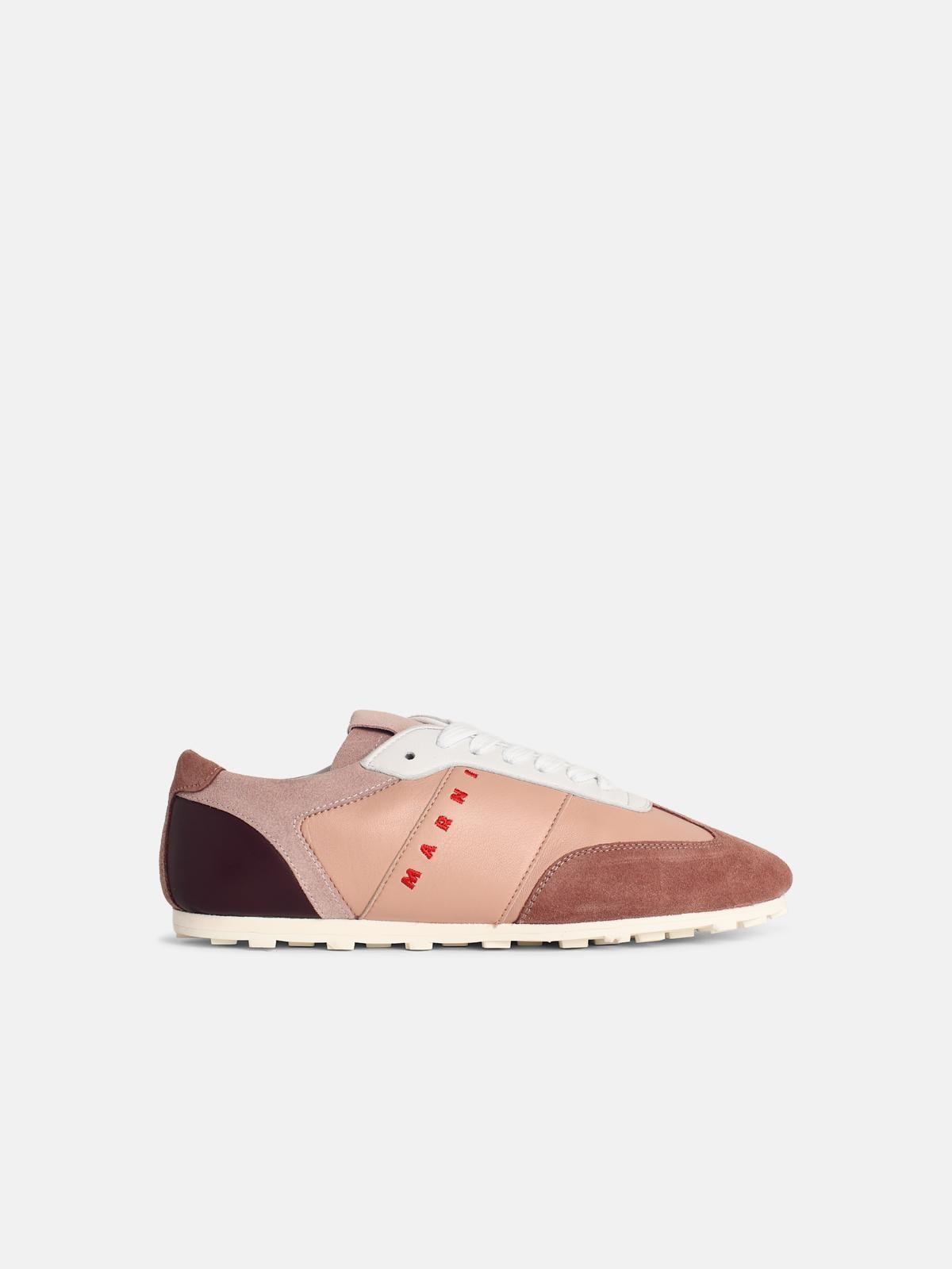 MARNI 'Softy Soccer' Pink Leather Sneakers　MARNI ソフティー サッカー ピンク レザー スニーカー MARNI