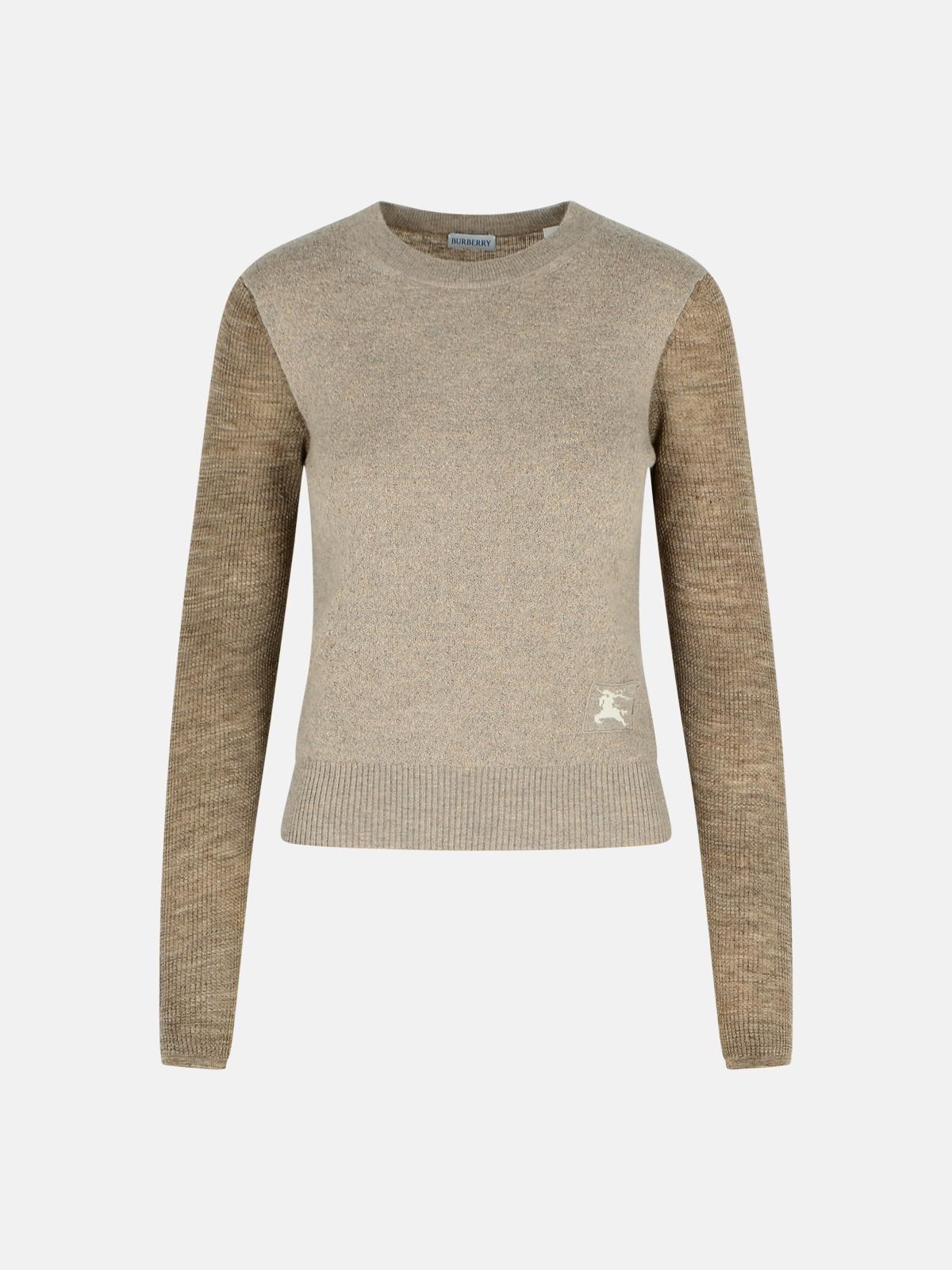 Burberry Turtleneck Sweater In Alpaca Blend In Brown