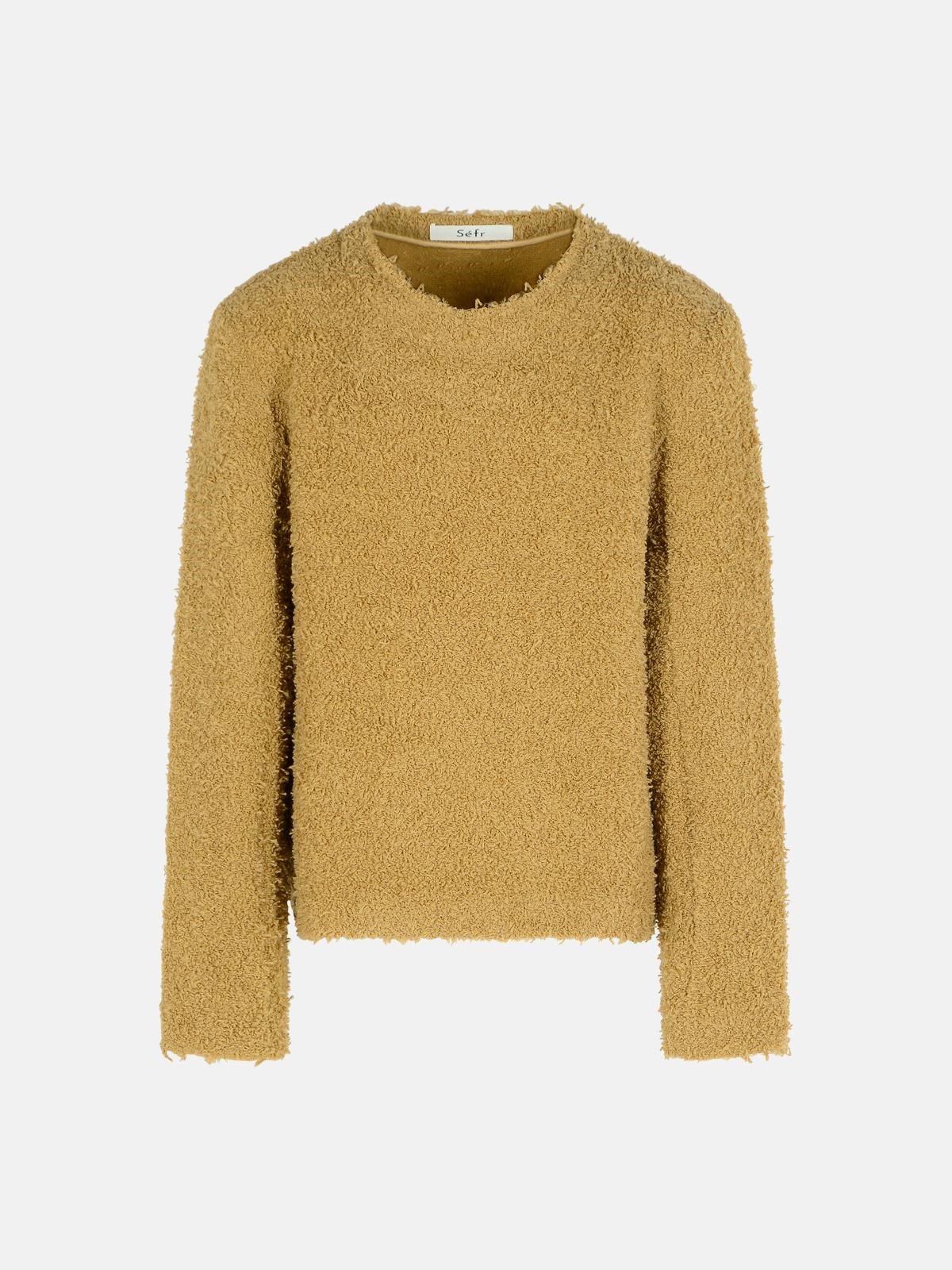 Séfr 'dignan' Beige Virgin Wool Sweater In Yellow