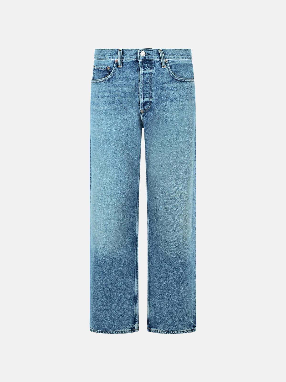 AGOLDE 'Magnus Mid Rise Bow Legs' 'Friction' Cotton Jeans