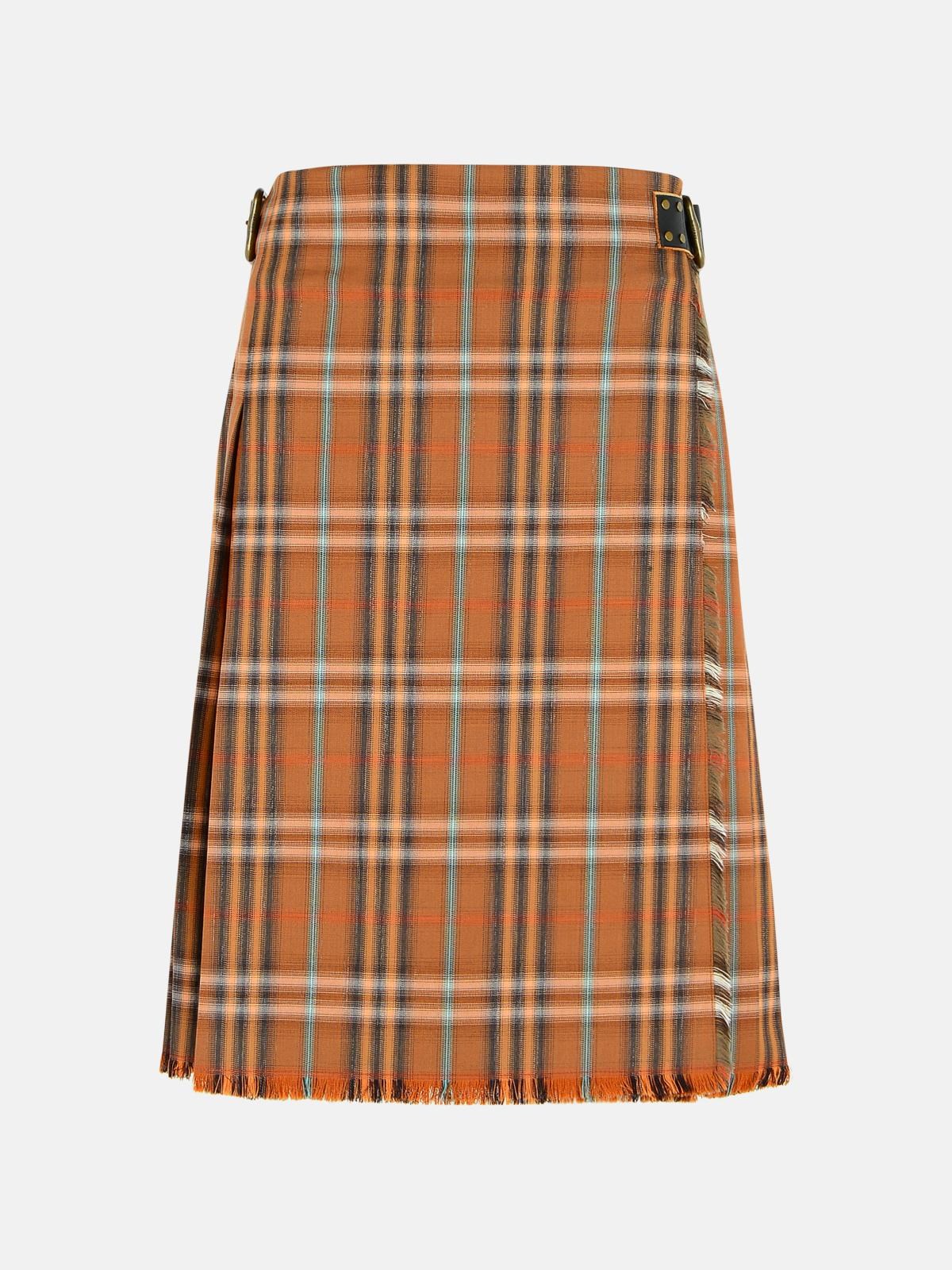 BURBERRY 'Ginger' Orange Wool Kilt　バーバリー ジンジャー オレンジ ウール キルト BURBERRY