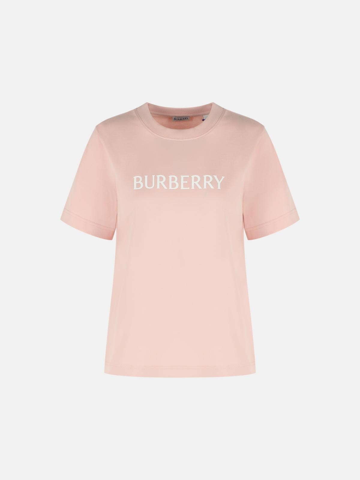 BURBERRY 'Frankie' Pink Cotton T-Shirt