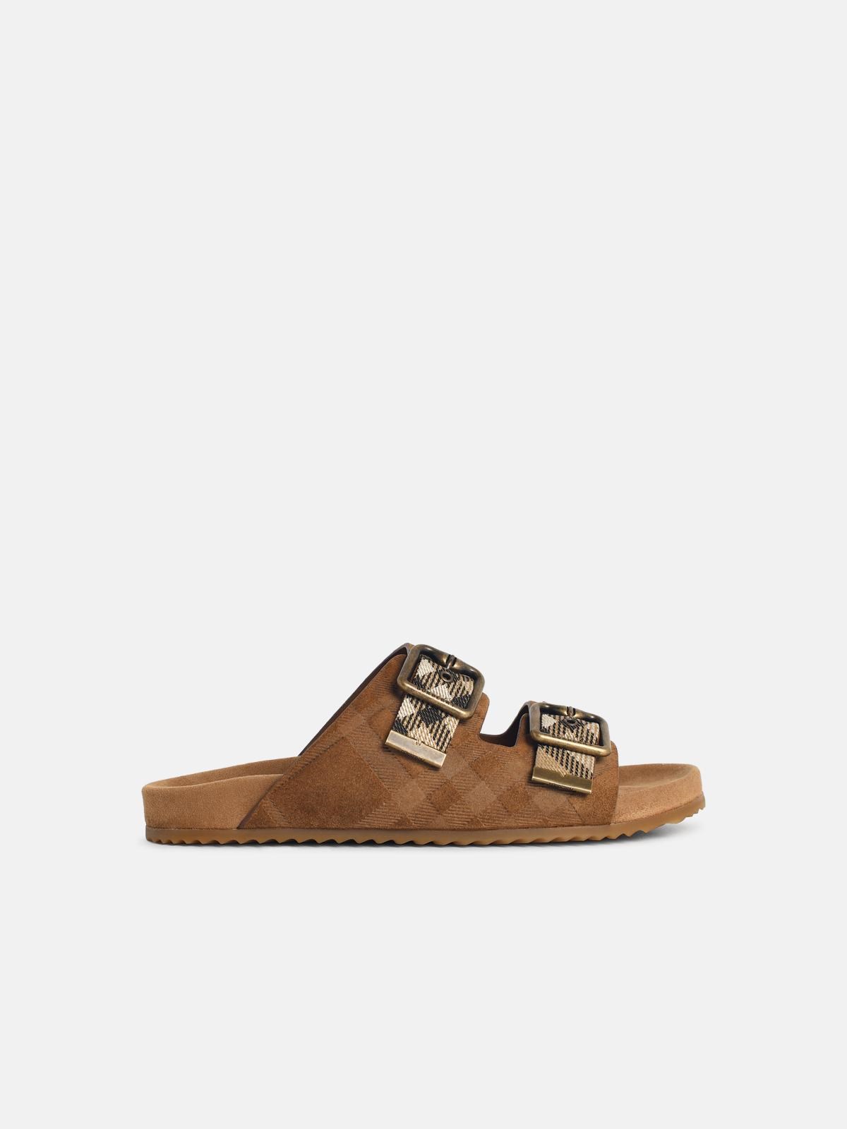 Burberry BURBERRY Brown Suede Slipper　BURBERRY ブラウン スエード スリッパ