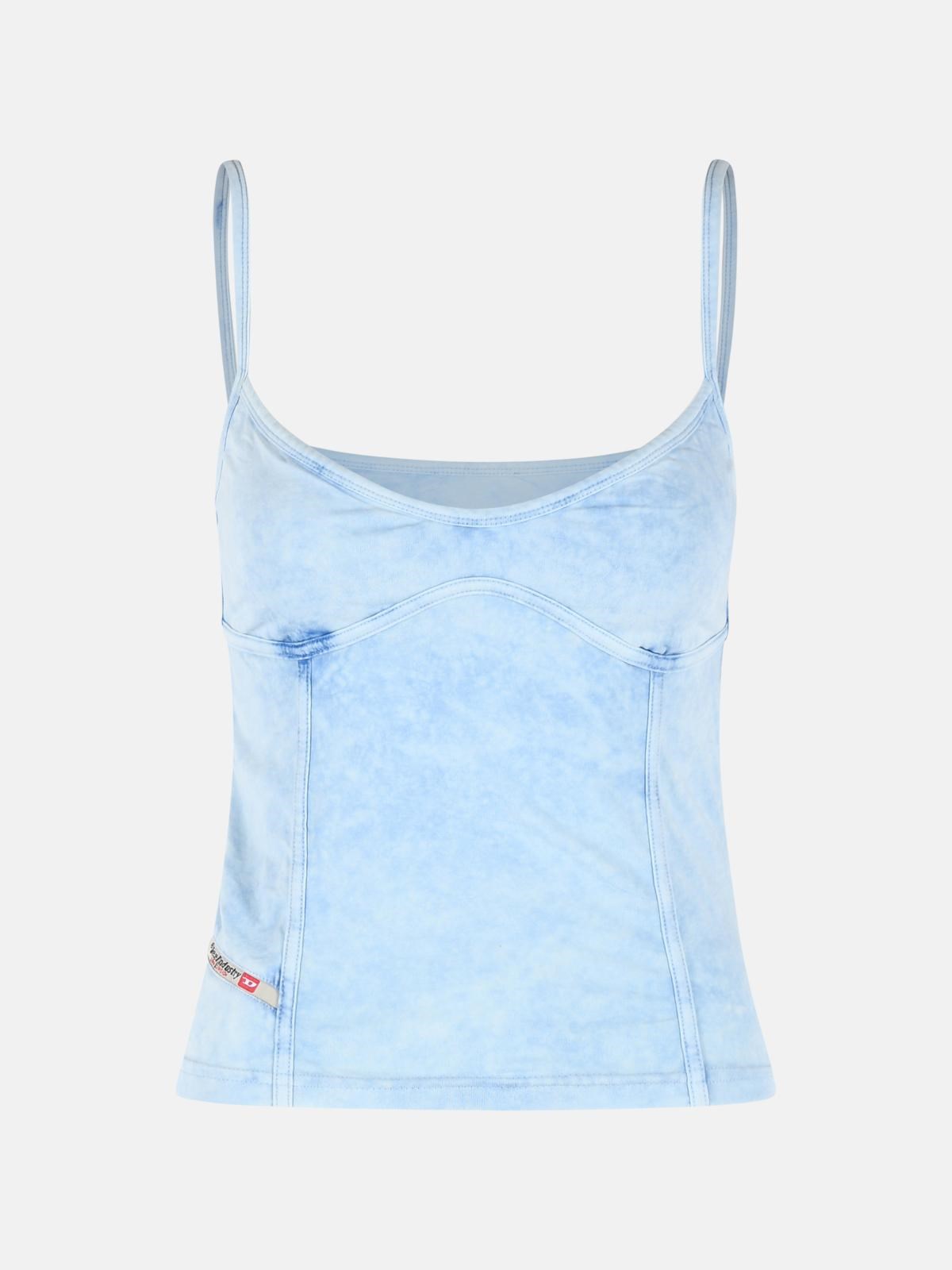DIESEL 'Ony' Light Blue Stretch Cotton Tank Top　DIESEL 'Ony' ライトブルー ストレッチ コットン タンク トップ DIESEL
