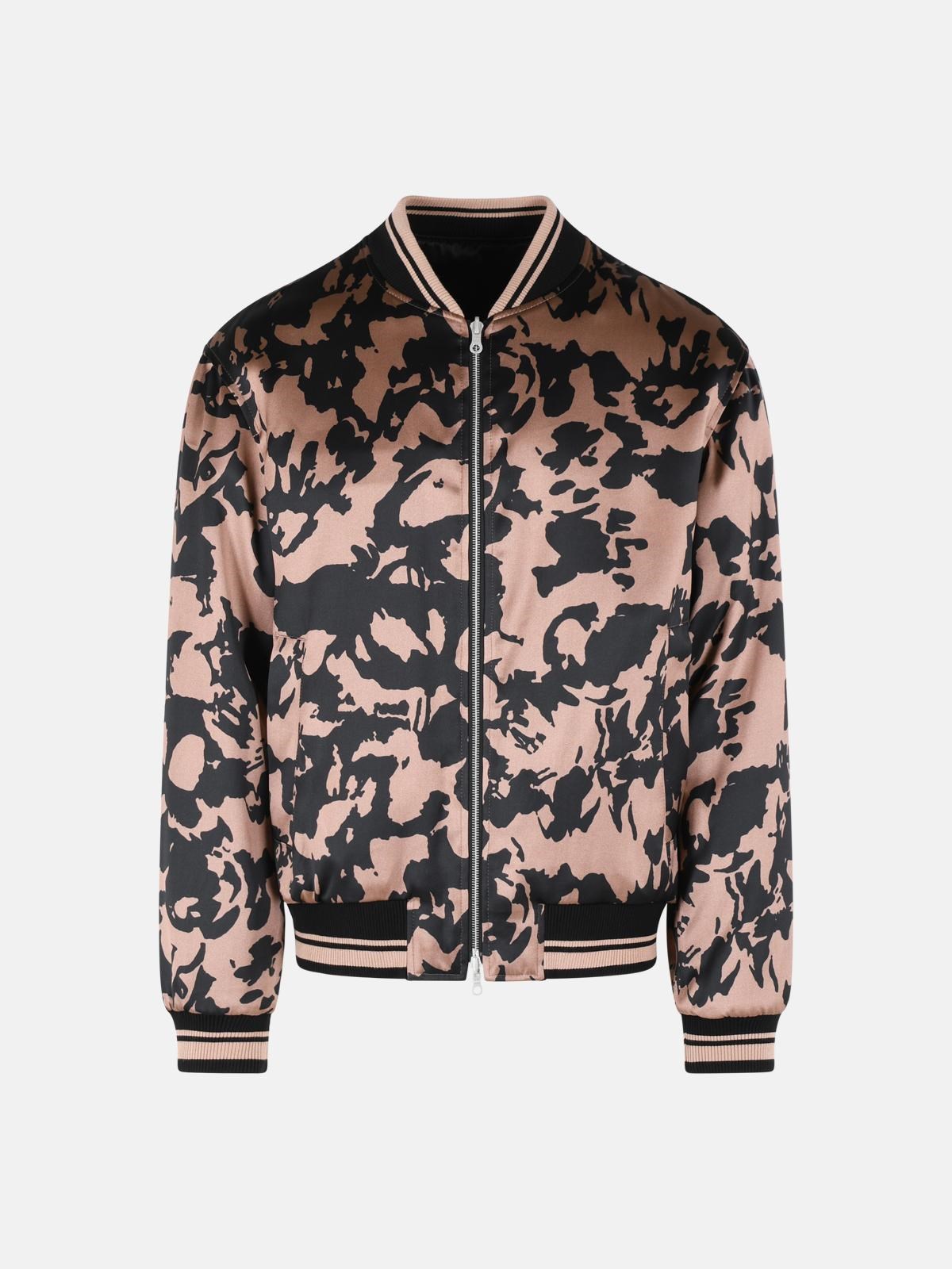 DRIES VAN NOTEN 'Volker' Reversible Bomber Jacket In Pink Viscose Blen　DRIES VAN NOTEN 'Volker' リバーシブル ボンバー ジャケット、ピンク ビスコース ブレン DRIES
