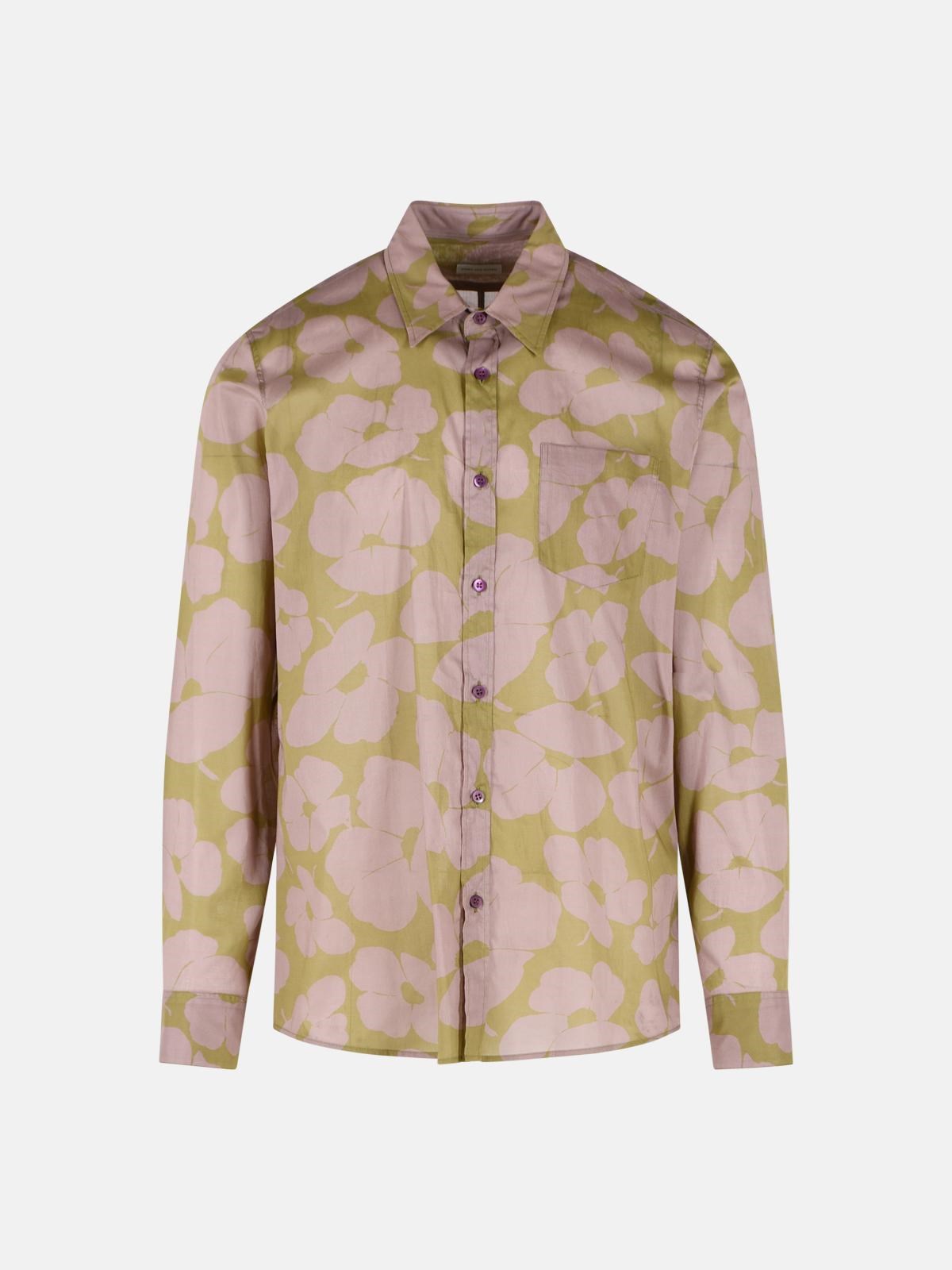 DRIES VAN NOTEN Green Cotton Shirt　DRIES VAN NOTEN グリーン コットン シャツ DRIES