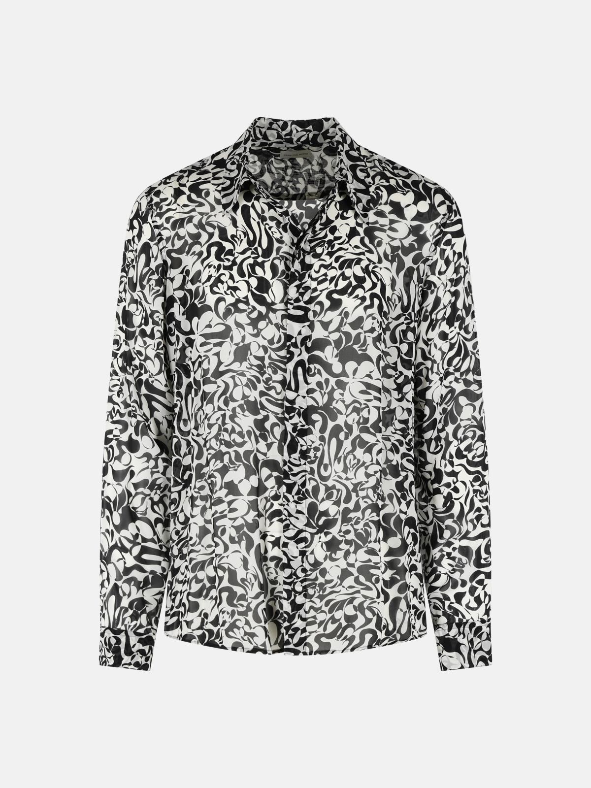 DRIES VAN NOTEN 'Carvies' Black Viscose Shirt　DRIES VAN NOTEN 'Carvies' ブラック ビスコース シャツ DRIES