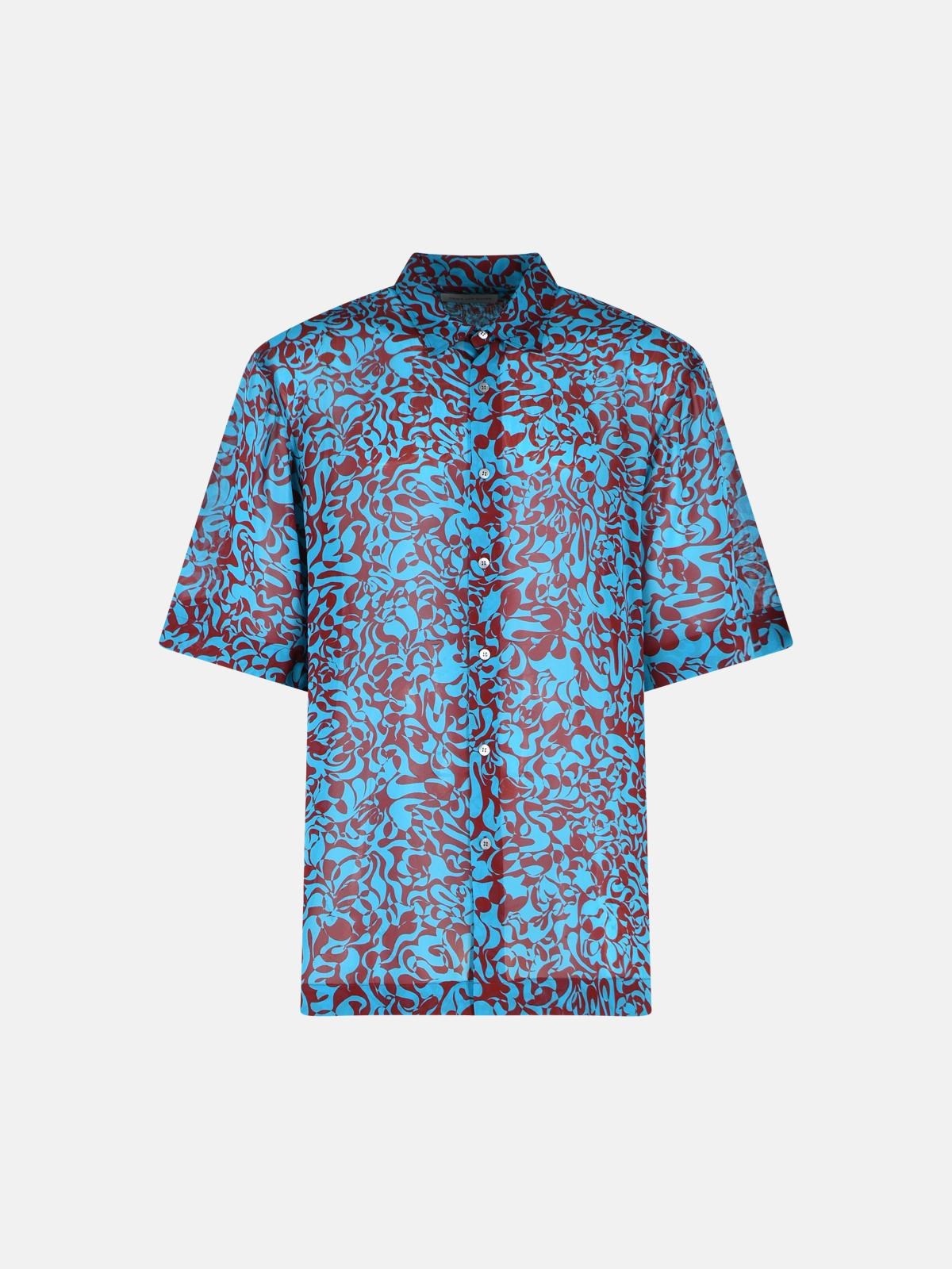 DRIES VAN NOTEN 'Cassidye' Light Blue Viscose Shirt　DRIES VAN NOTEN 'Cassidye' ライトブルー ビスコース シャツ DRIES