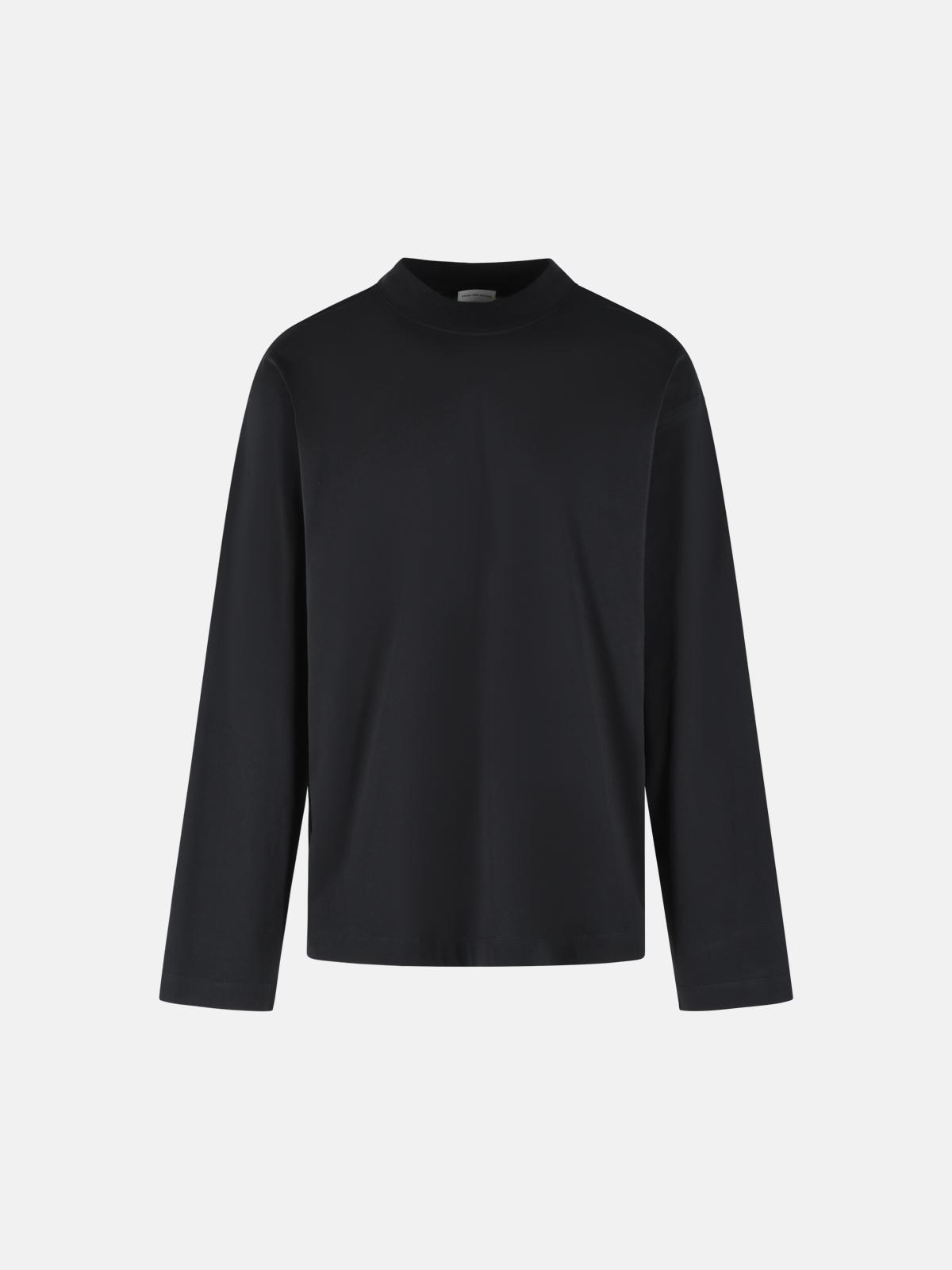 Dries Van Noten DRIES VAN NOTEN 'Heger' Black Cotton T-Shirt　DRIES VAN NOTEN 'Heger' ブラック コットン T シャツ