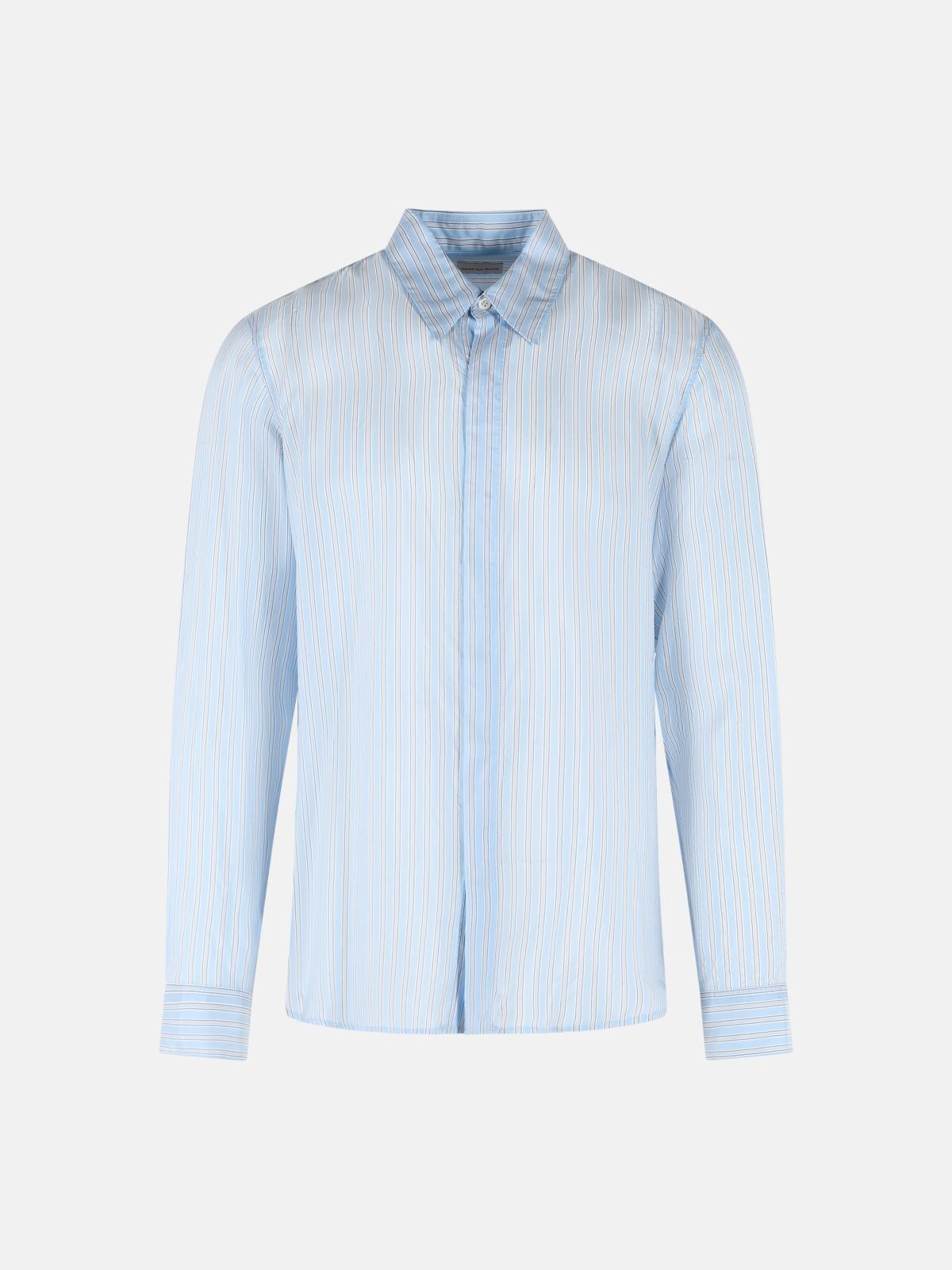 DRIES VAN NOTEN 'Carvies' Light Blue Cupro Shirt　DRIES VAN NOTEN 'Carvies' ライトブルー キュプラ シャツ DRIES