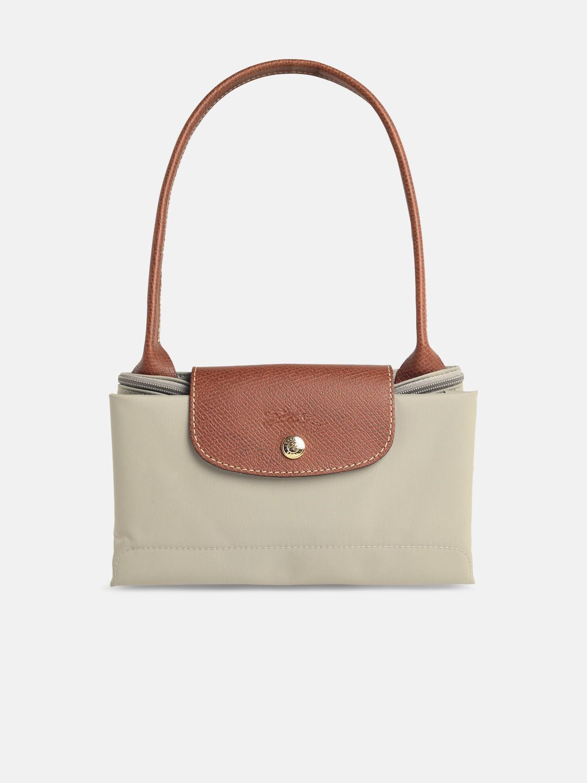 LONGCHAMP 'M Le Pliage Original' Shoulder Bag In Grey Green Recycled T　LONGCHAMP 「M ル プリアージュ オリジナル」 ショルダー バッグ グレー グリーン リサイクル T LONGCHAMP