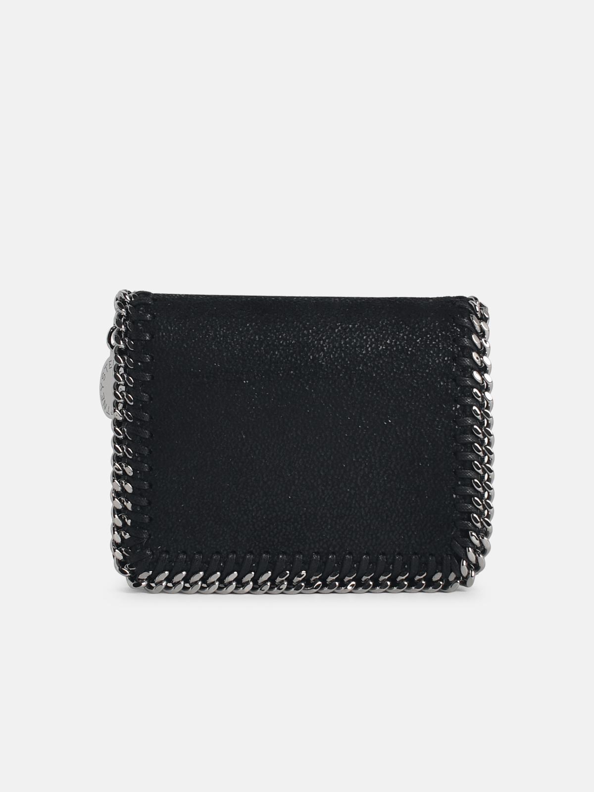 Stella McCartney STELLA Mc CARTNEY 'Bi-Fold Falabella' Wallet In 'Shaggy Deer' Black　STELLA Mc CARTNEY 「二つ折り ファラベラ」 ウォレット (「シャギー ディア」 ブラッ
