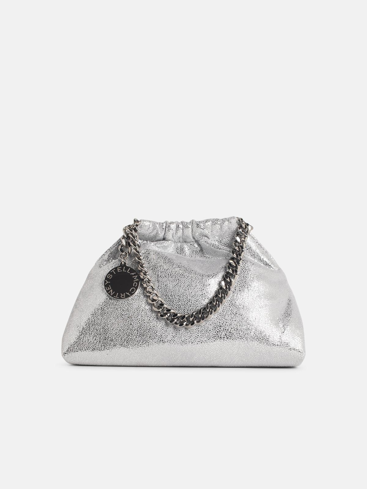 STELLA Mc CARTNEY 'Falabella Coulisse' Mini Bag In Silver 'Shaggy Deer'　ステラ マッカートニー 「ファラベラ クーリス」 ミニ バッグ シルバー 「シャギー ディア」 STELLA