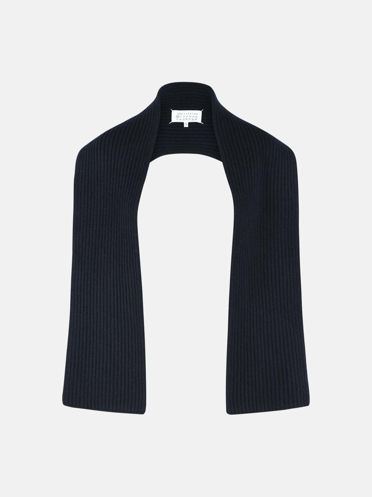 Maison Margiela MAISON MARGIELA Blue Virgin Wool Scarf　MAISON MARGIELA ブルー バージン ウール スカーフ