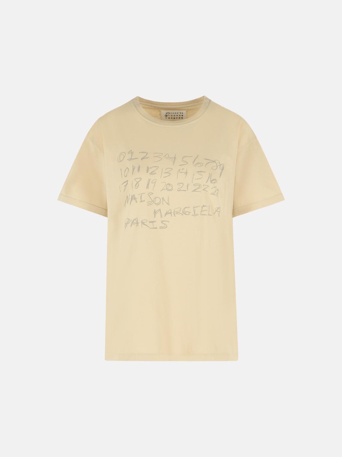 MAISON MARGIELA Ivory Cotton T-Shirt　MAISON MARGIELA アイボリー コットン Tシャツ MAISON