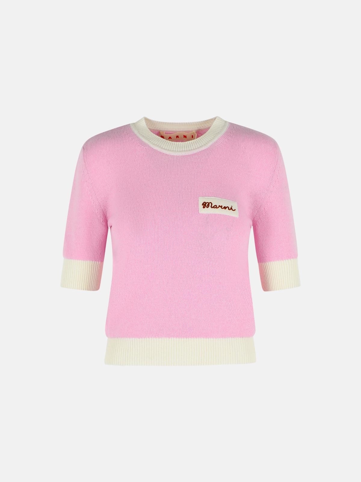 MARNI Pink Wool Blend Sweater　MARNI ピンク ウール ブレンド セーター MARNI