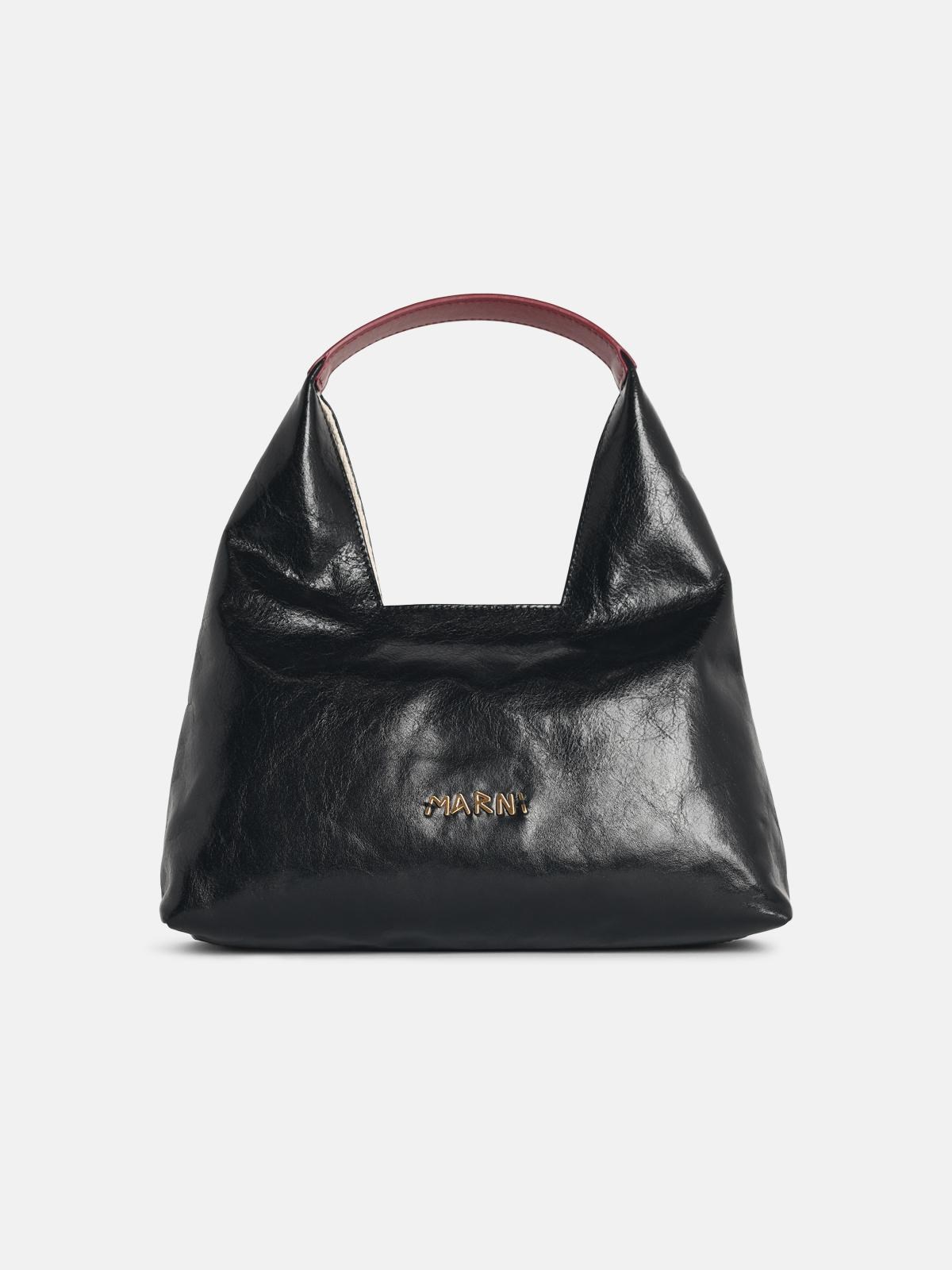 MARNI 'Trapeze' Mini Black Leather Handbag　MARNI トラペーズ ミニ ブラック レザー ハンドバッグ MARNI