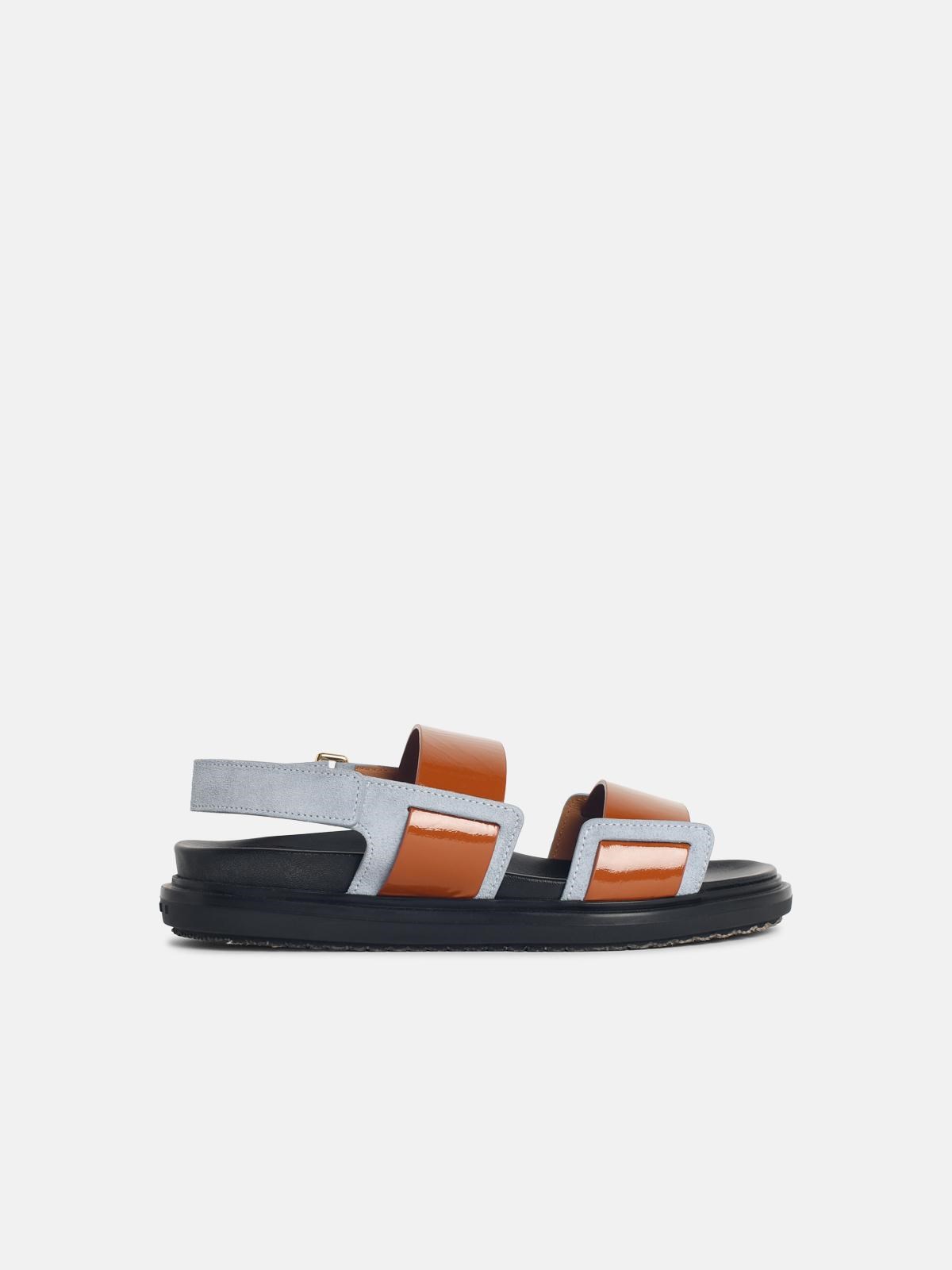MARNI 'Fussbett' Light Blue Leather Sandals　MARNI フスベット ライトブルー レザー サンダル MARNI