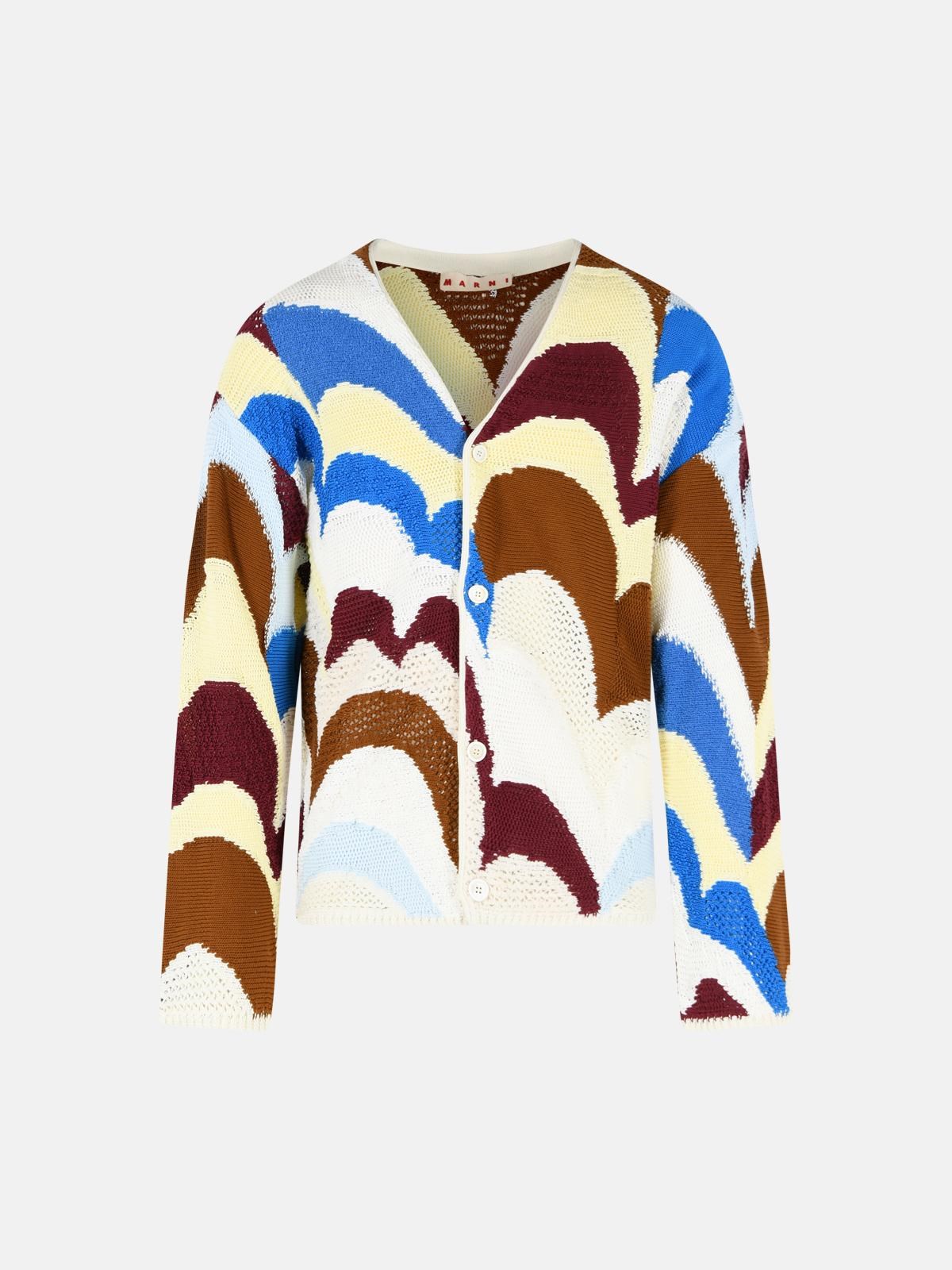 MARNI Multicolor Cotton Cardigan　MARNI マルチカラー コットン カーディガン MARNI
