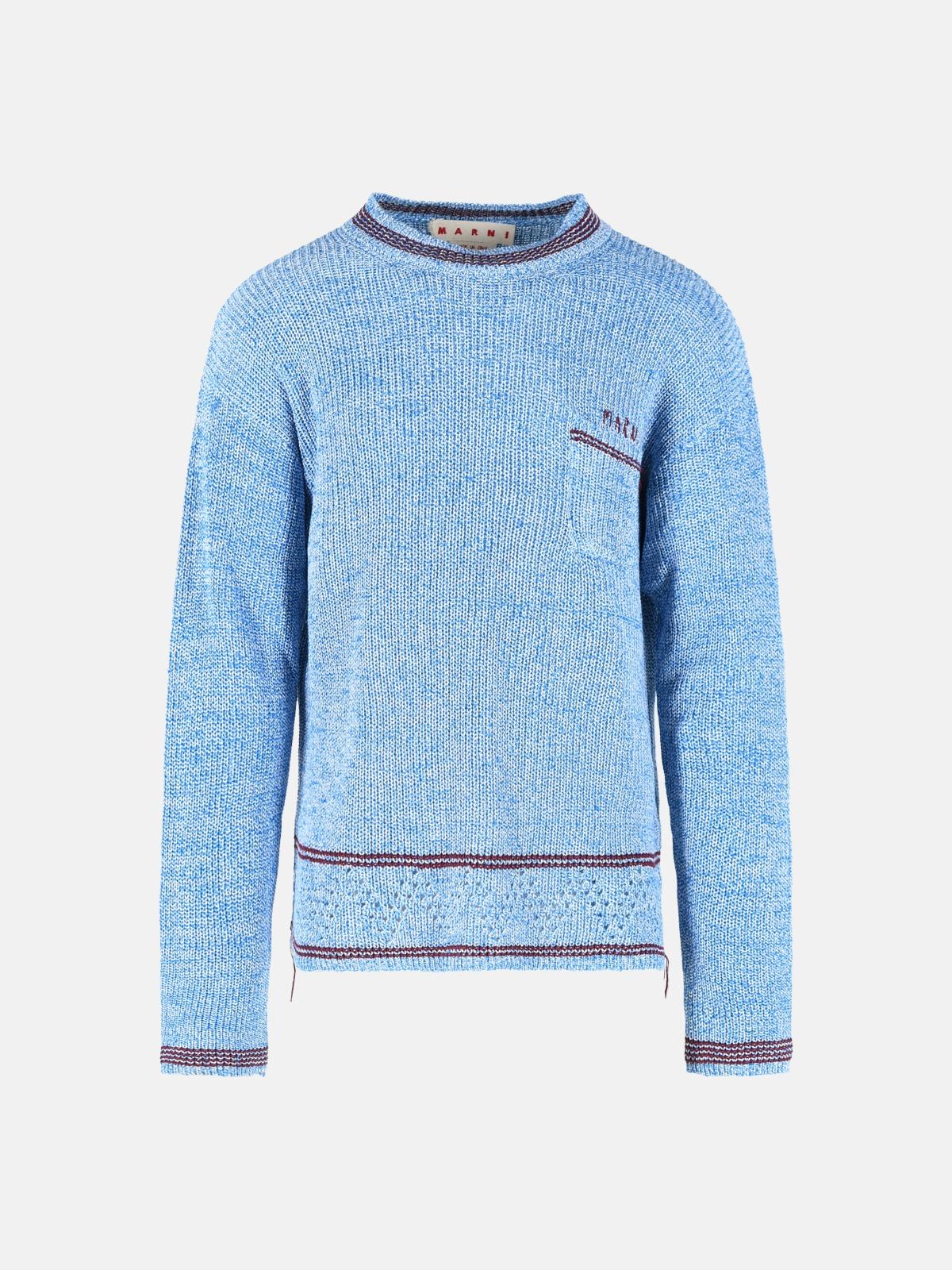 MARNI Light Blue Cotton Sweater　MARNI ライトブルー コットン セーター MARNI