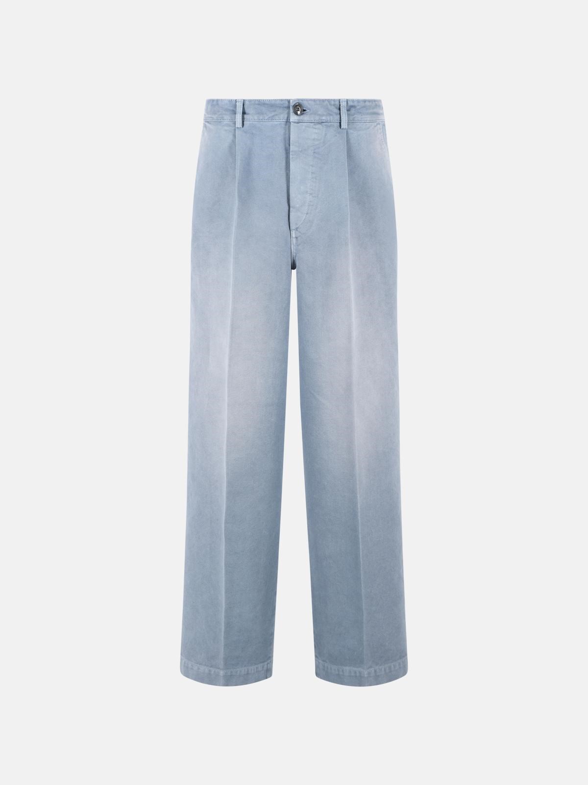 MARNI Light Blue Cotton Trousers　MARNI ライトブルー コットン パンツ MARNI
