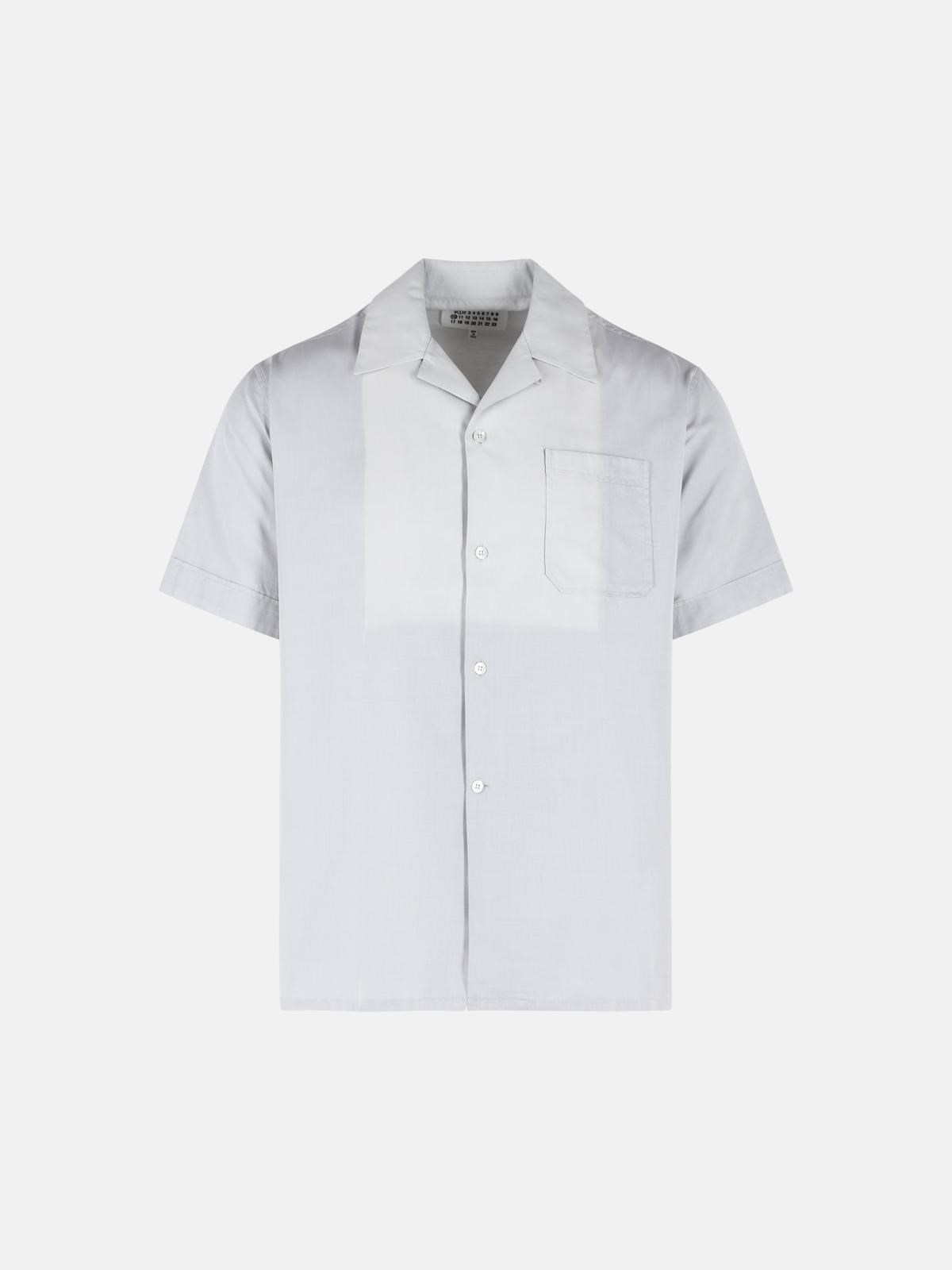 Maison Margiela MAISON MARGIELA Cotton Shirt With Grey Bowling Collar　MAISON MARGIELA グレーのボウリングカラー付きコットンシャツ