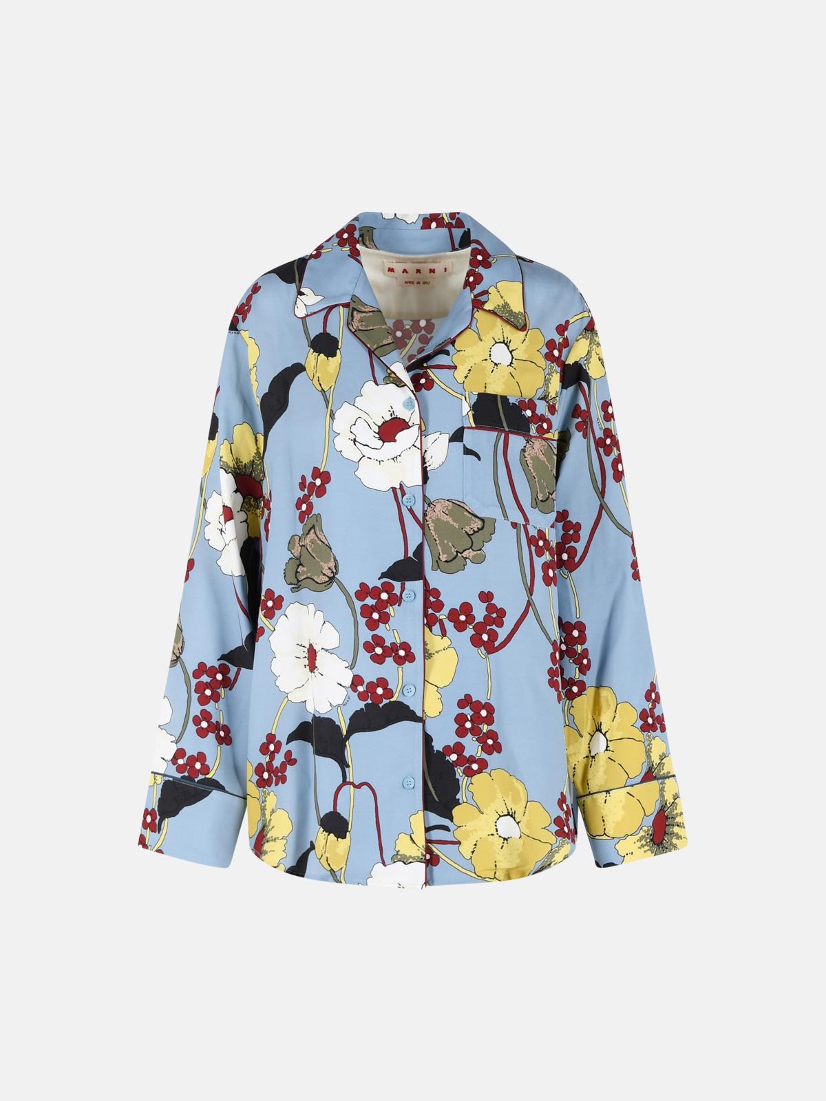 MARNI Light Blue Viscose Shirt　MARNI ライトブルー ビスコース シャツ MARNI