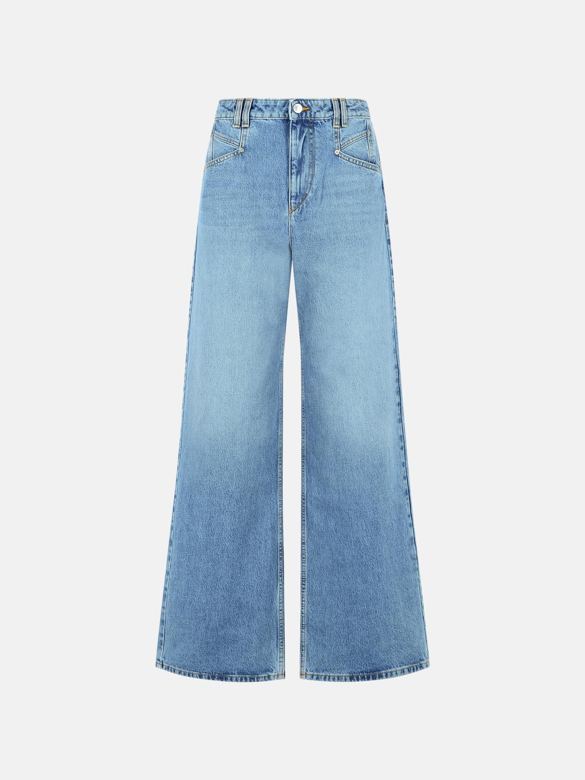 ISABEL MARANT 'Lemony' Light Blue Cotton Jeans　ISABEL MARANT 'Lemony' ライトブルー コットン ジーンズ ISABEL