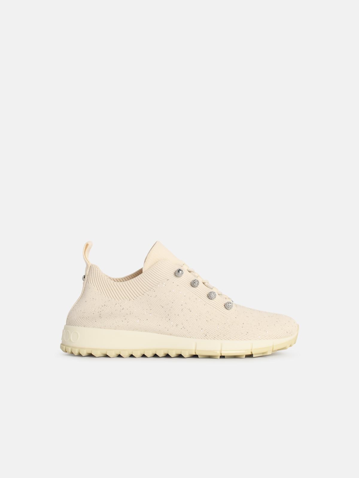 JIMMY CHOO 'Veles' Milk Fabric Sneakers