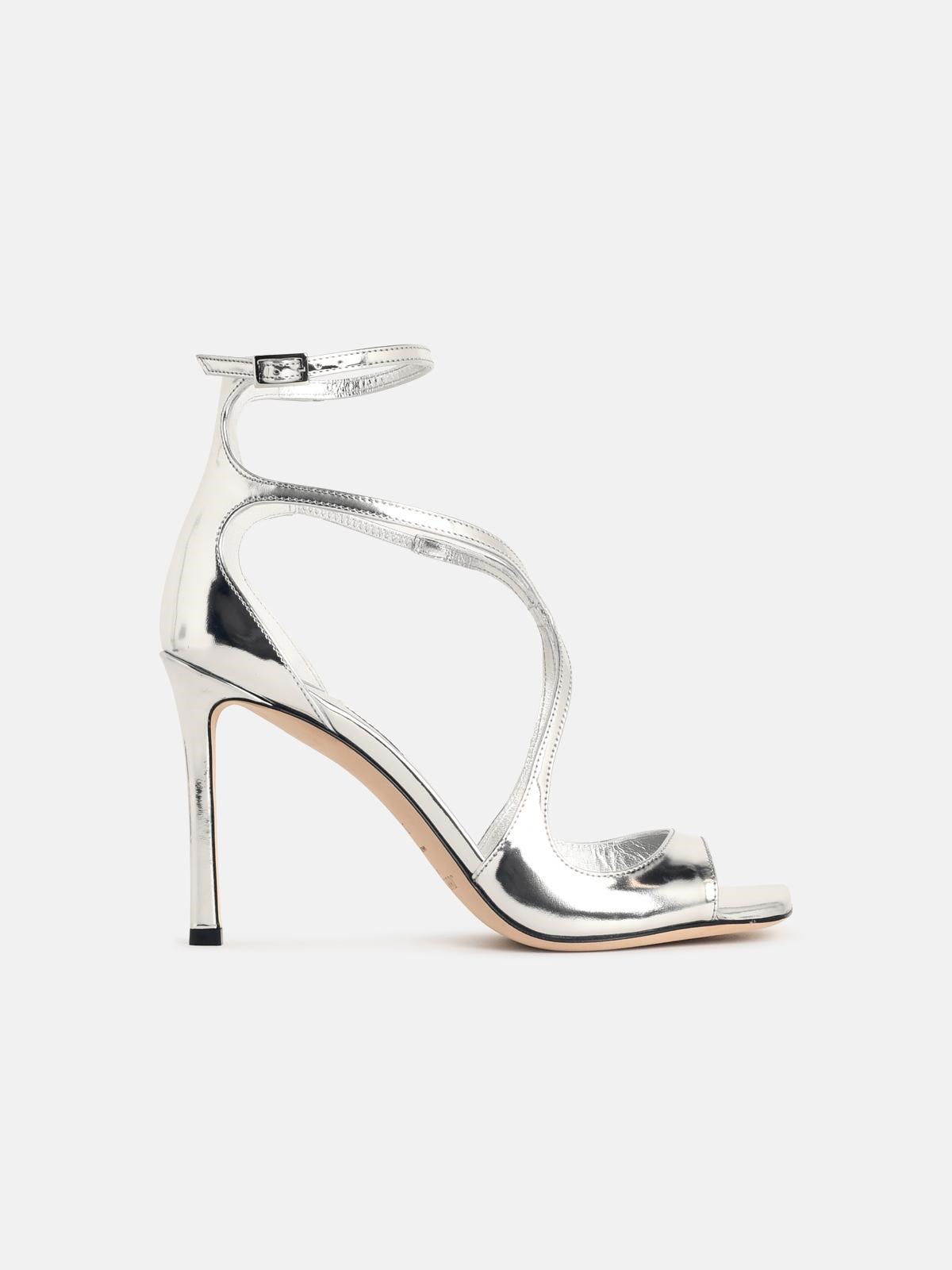 JIMMY CHOO Silver Leather Sandals　JIMMY CHOO シルバー レザー サンダル JIMMY