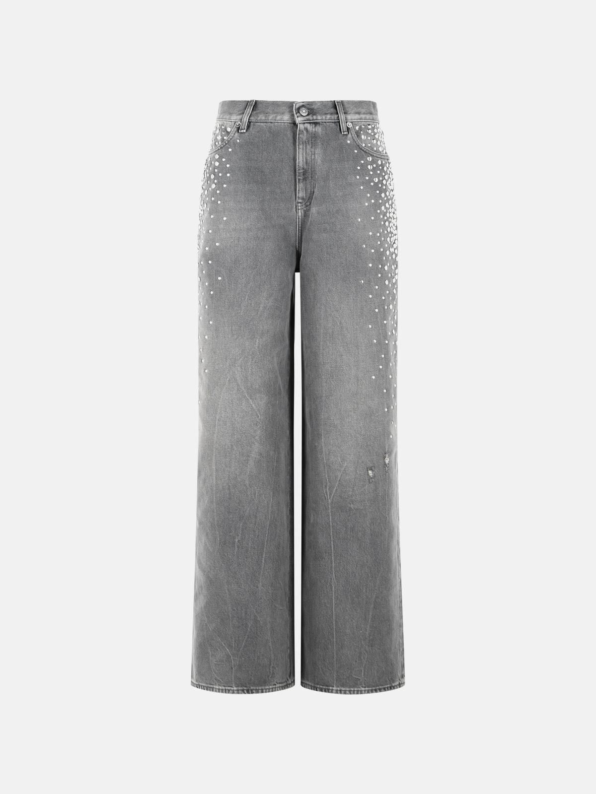 GOLDEN GOOSE 'Melody' Grey Cotton Jeans　GOLDEN GOOSE 'Melody' グレー コットン ジーンズ GOLDEN
