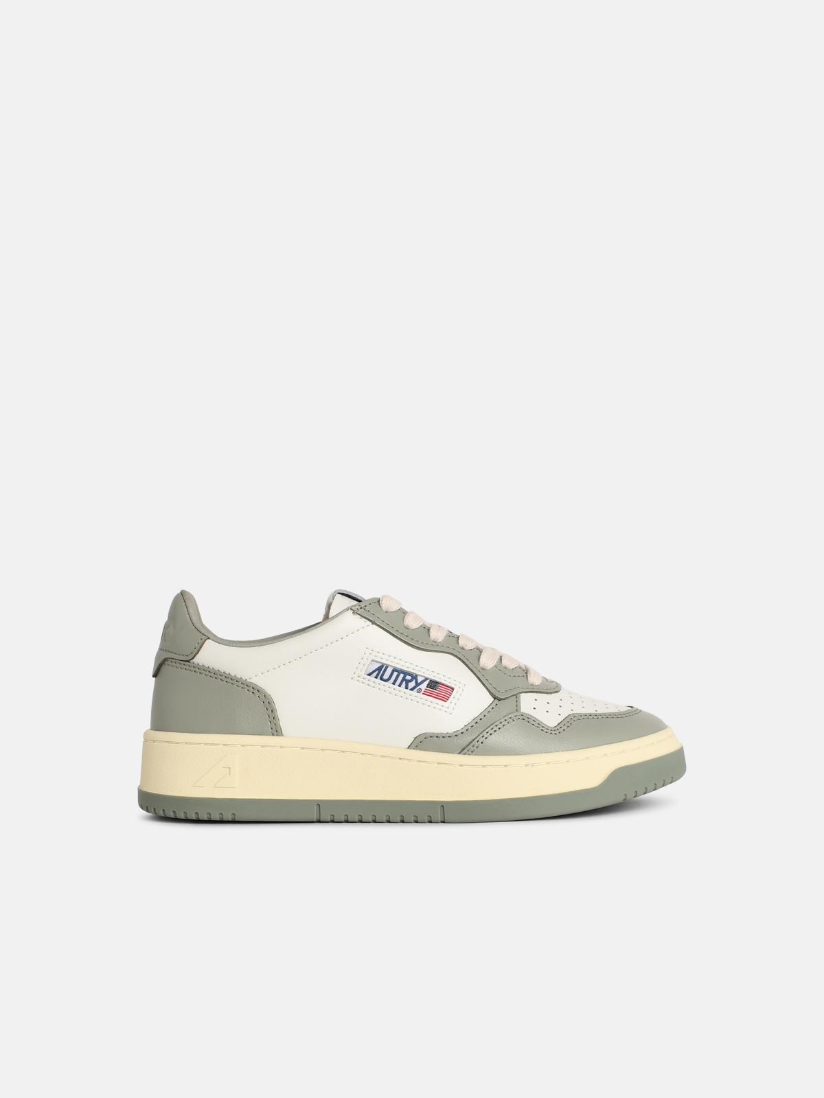 AUTRY 'Medalist Low' Green Leather Sneakers