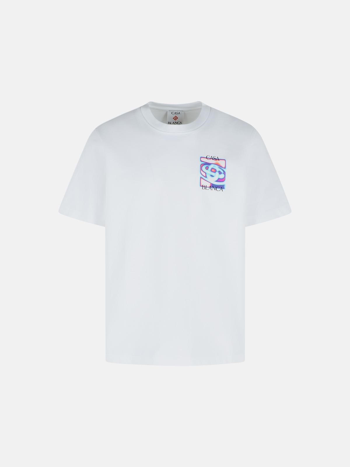 CASABLANCA 'Heat Map' White Cotton T-Shirt　カサブランカ ヒート マップ ホワイト コットン T シャツ CASABLANCA