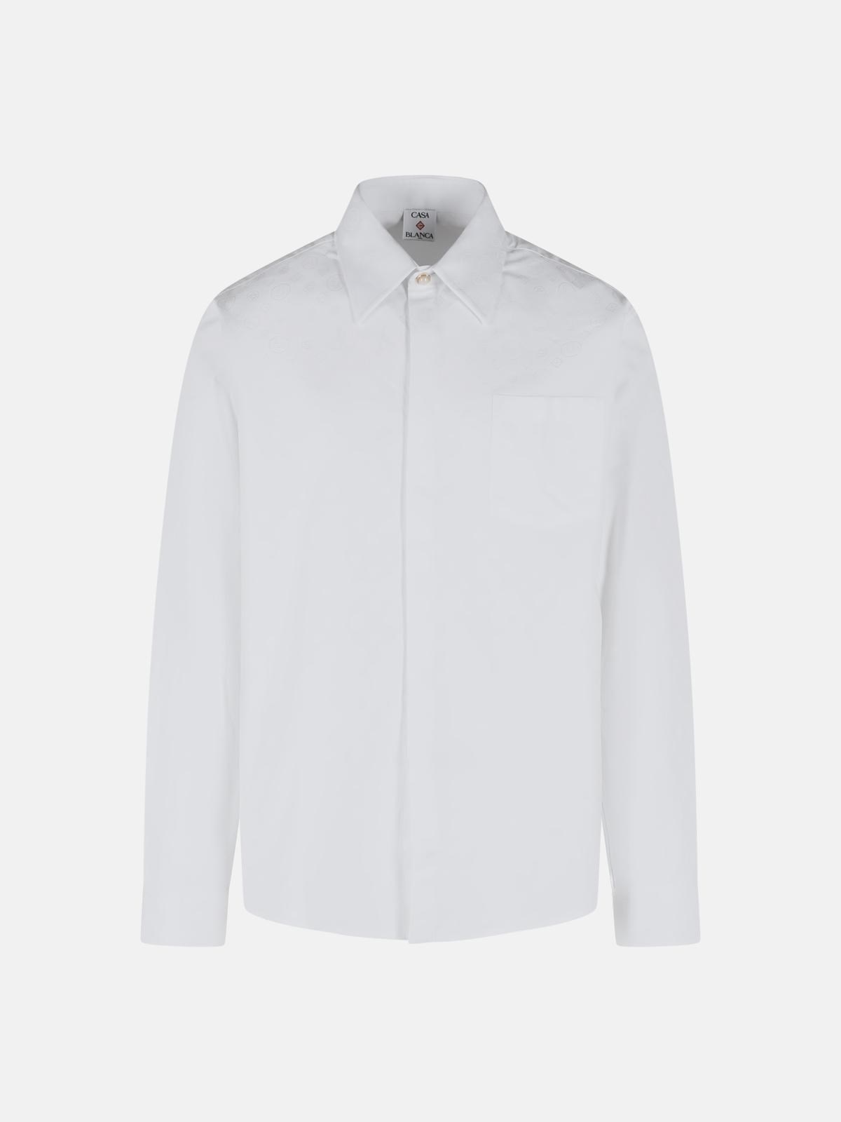 CASABLANCA White Cotton Shirt　カサブランカ ホワイト コットン シャツ CASABLANCA