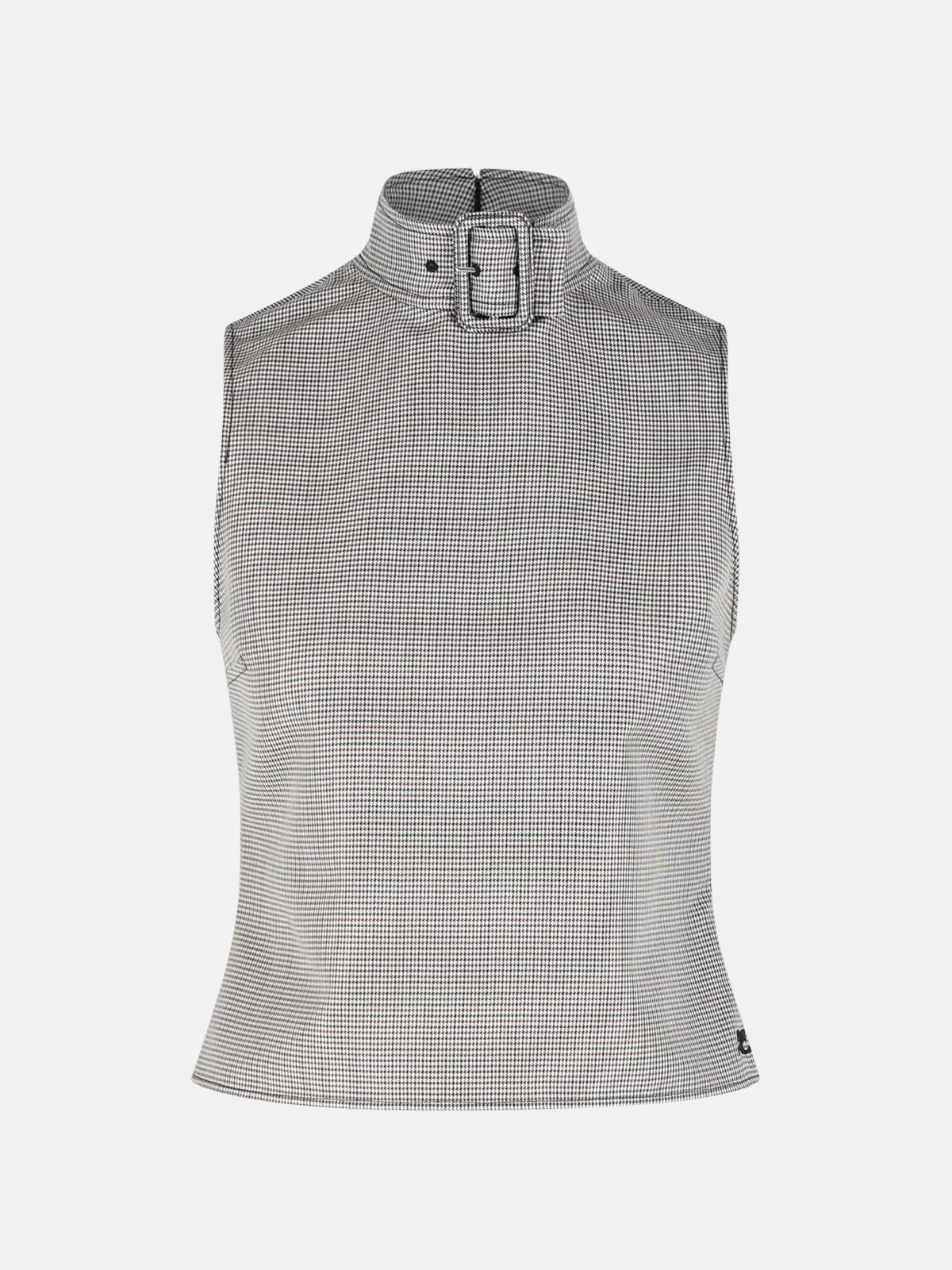 COURREGES 'Buckle' Tank Top In Beige Wool Blend　COURREGES バックル タンクトップ ベージュ ウール ブレンド COURREGES