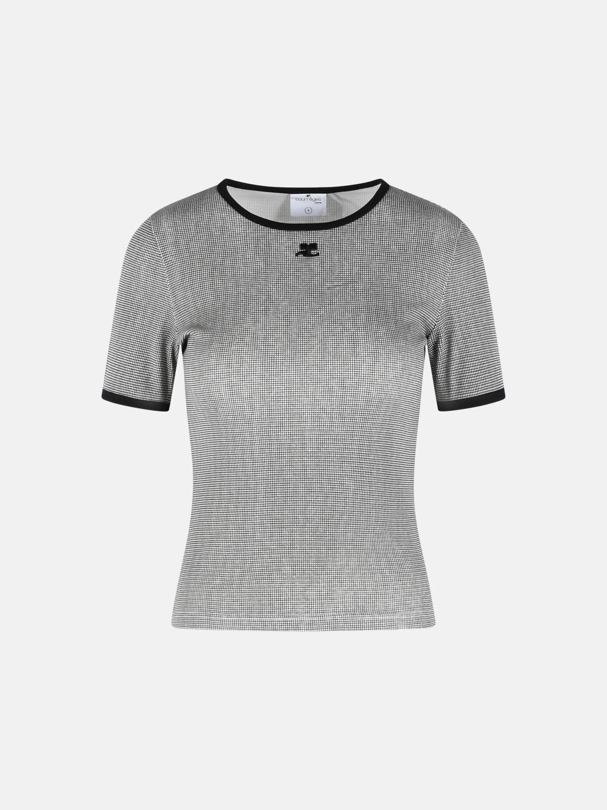 COURREGES Gray Cotton T-Shirt　COURREGES グレー コットン T シャツ COURREGES