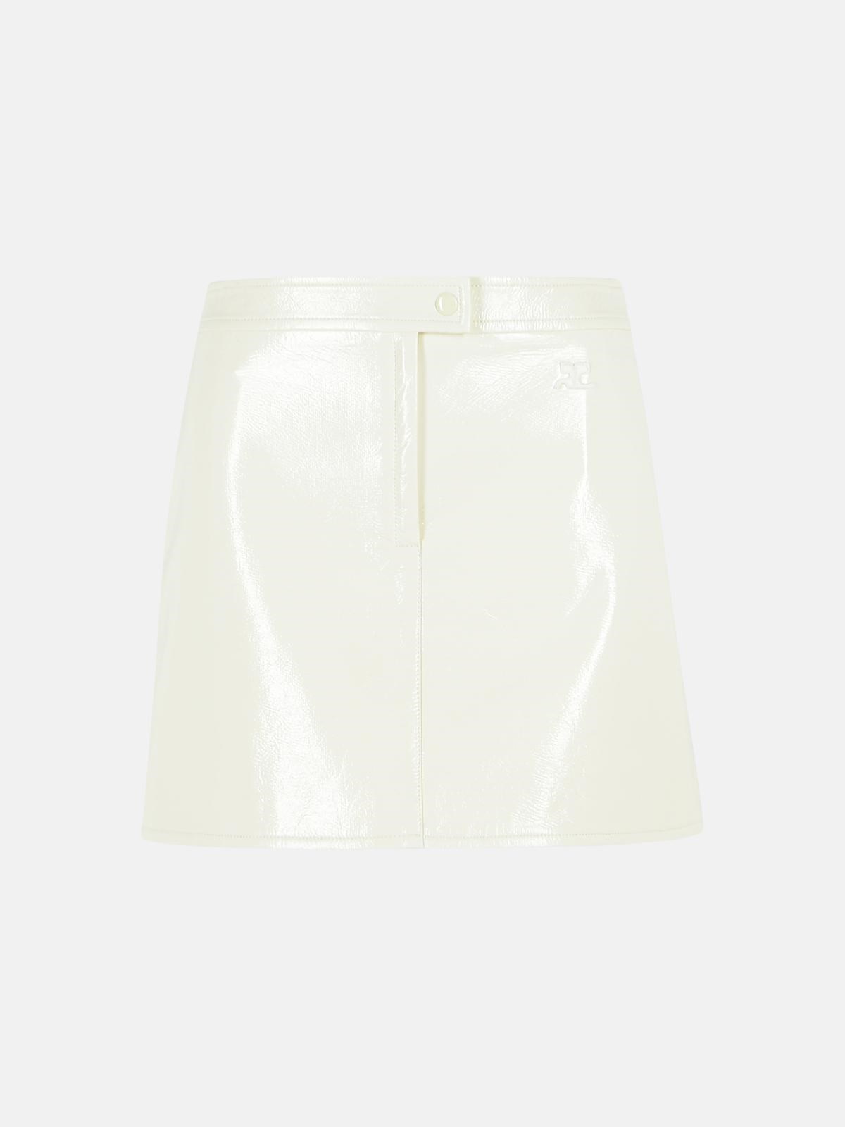 COURREGES 'Reedition' White Polyester Blend Miniskirt　COURREGES 'Reedition' ホワイト ポリエステル ブレンド ミニスカート COURREGES