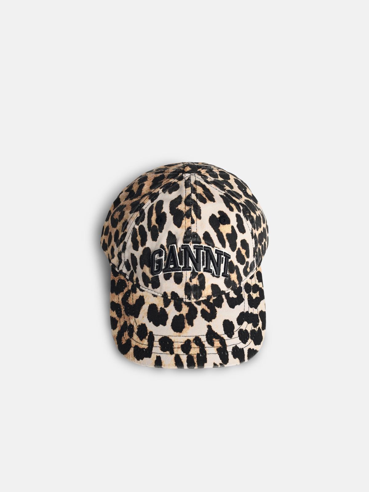 GANNI Leopard Print Cotton Cap　GANNI ヒョウ柄コットンキャップ GANNI