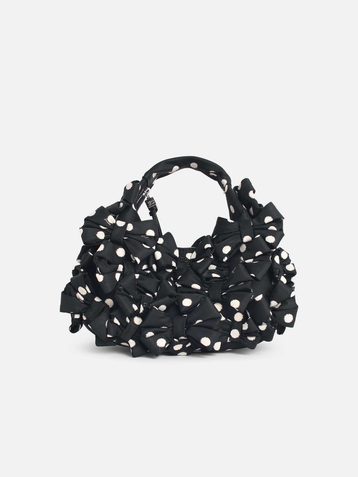 GANNI 'Hobo' Mini Bag In Black Fabric　GANNI 'Hobo' ミニバッグ ブラック ファブリック GANNI