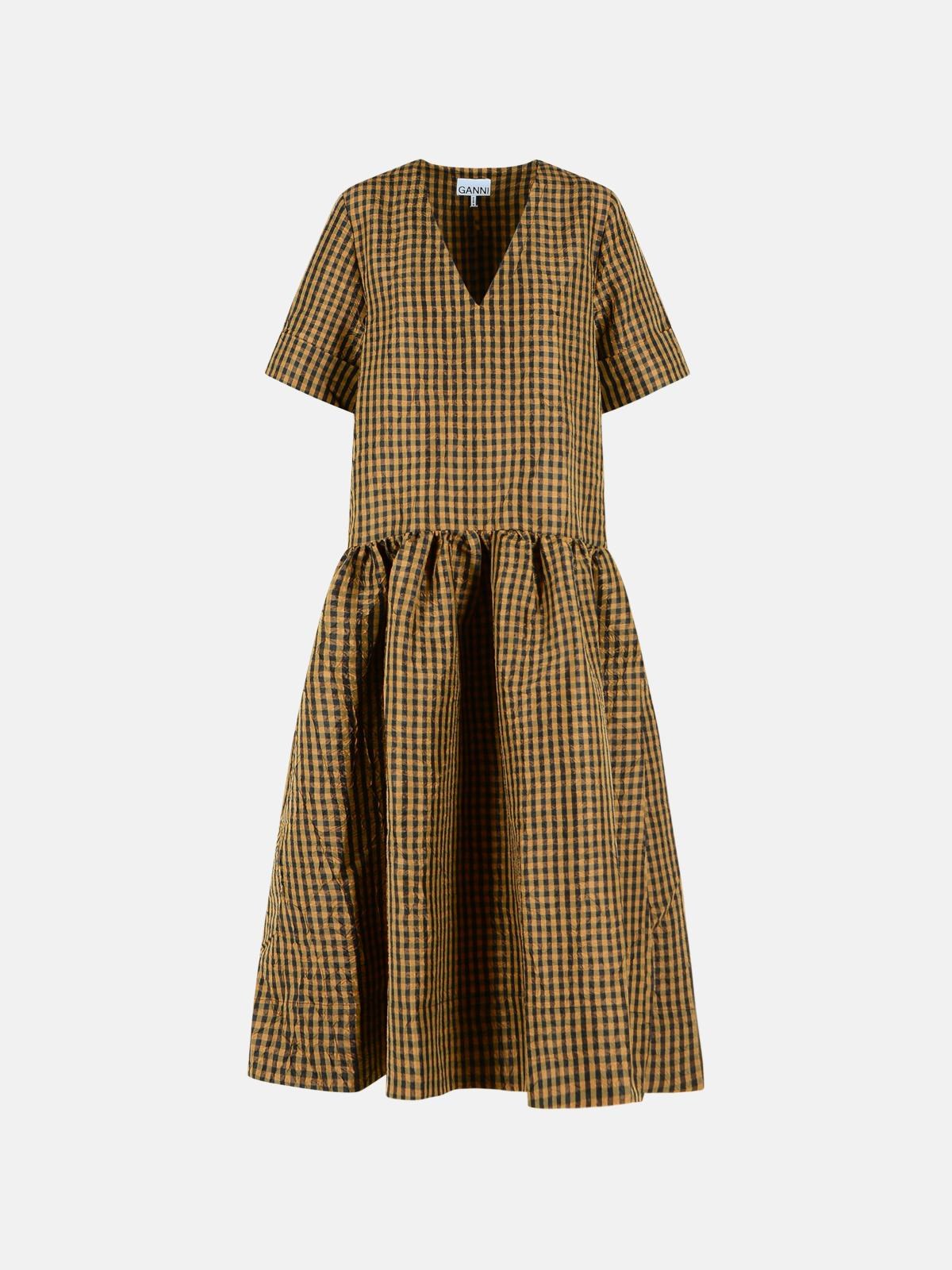 GANNI Two-Tone Polyester Dress　GANNI ツートーン ポリエステル ドレス GANNI