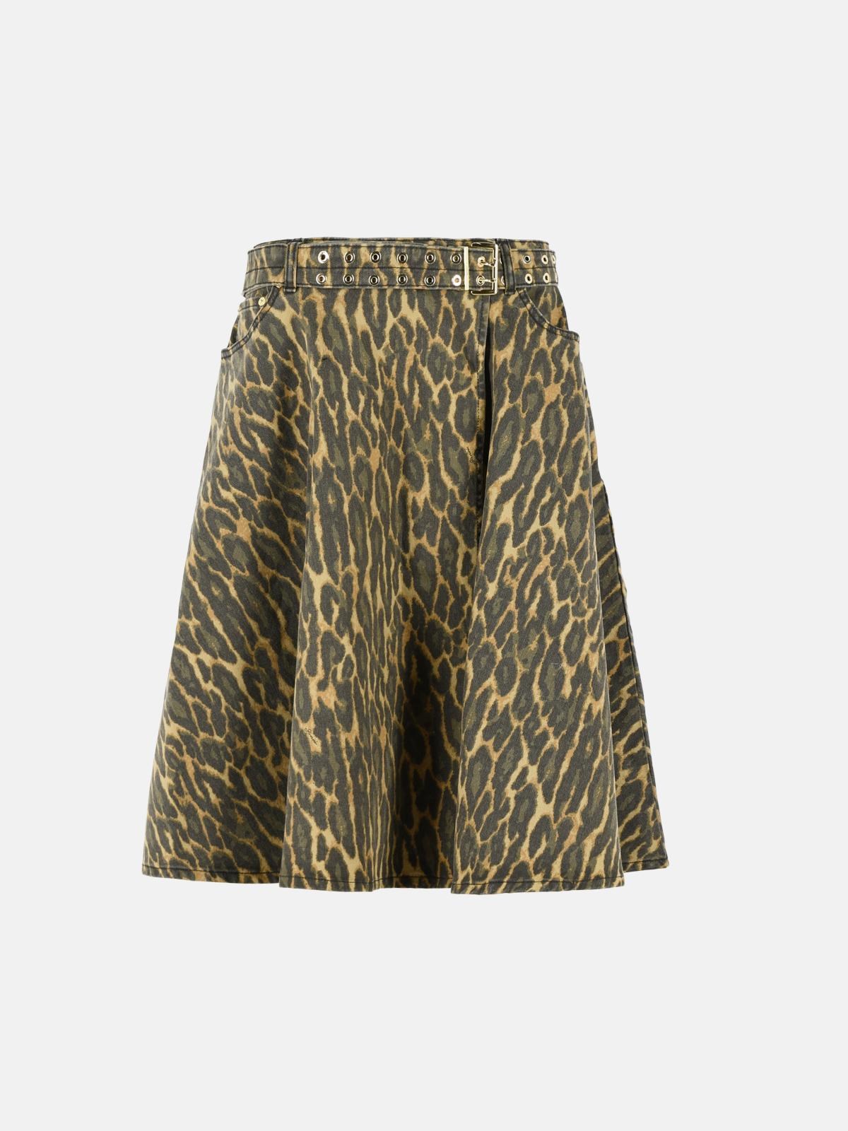 GANNI Leopard Skirt In Cotton　GANNI レオパードスカート コットン GANNI