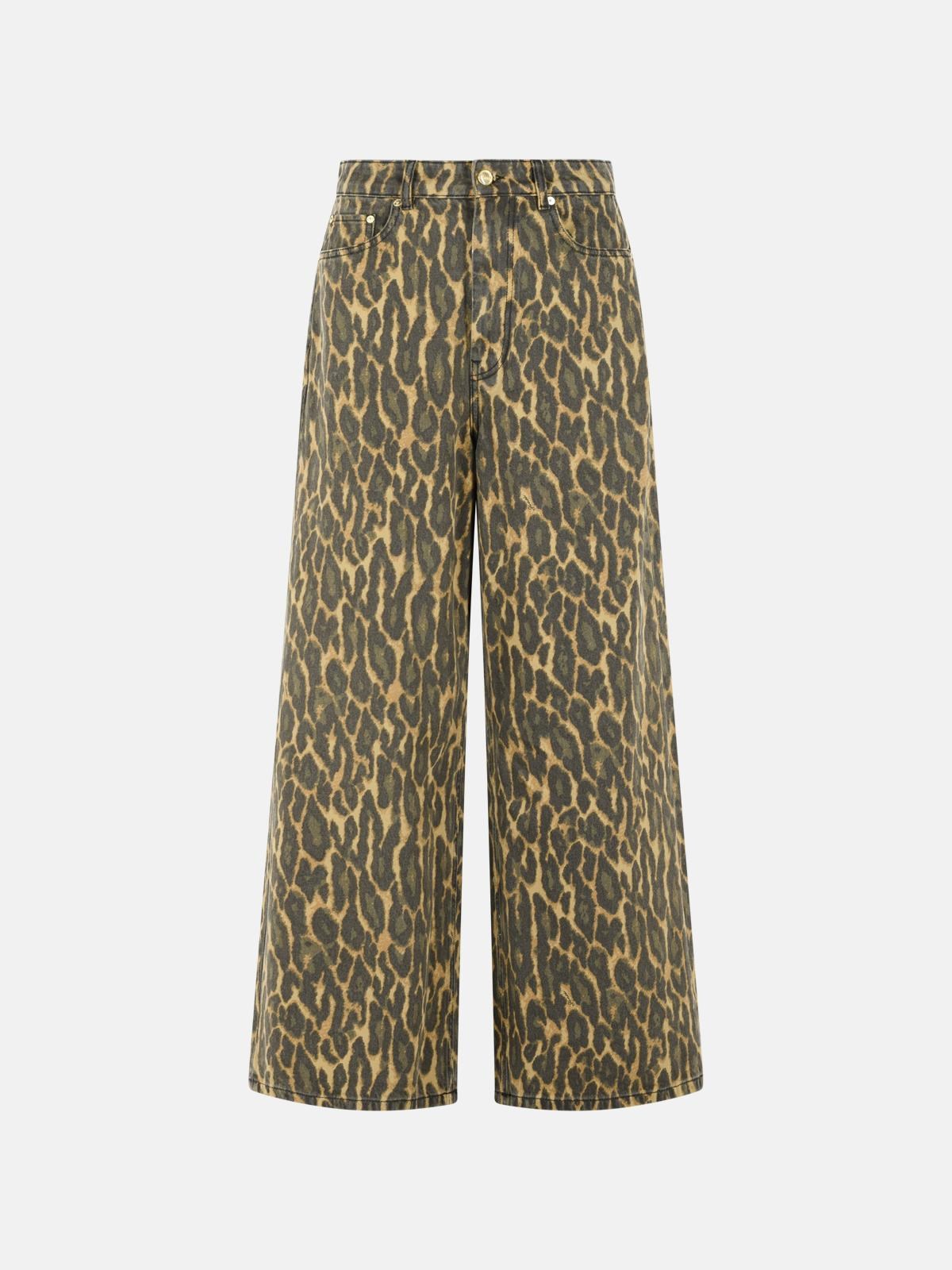 GANNI Leopard Cotton Jeans　GANNI レオパード コットン ジーンズ GANNI