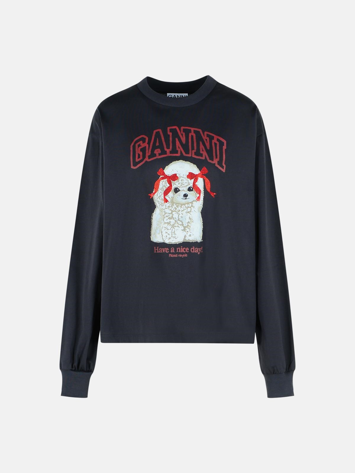 GANNI Gray Cotton Sweater　GANNI グレー コットン セーター GANNI