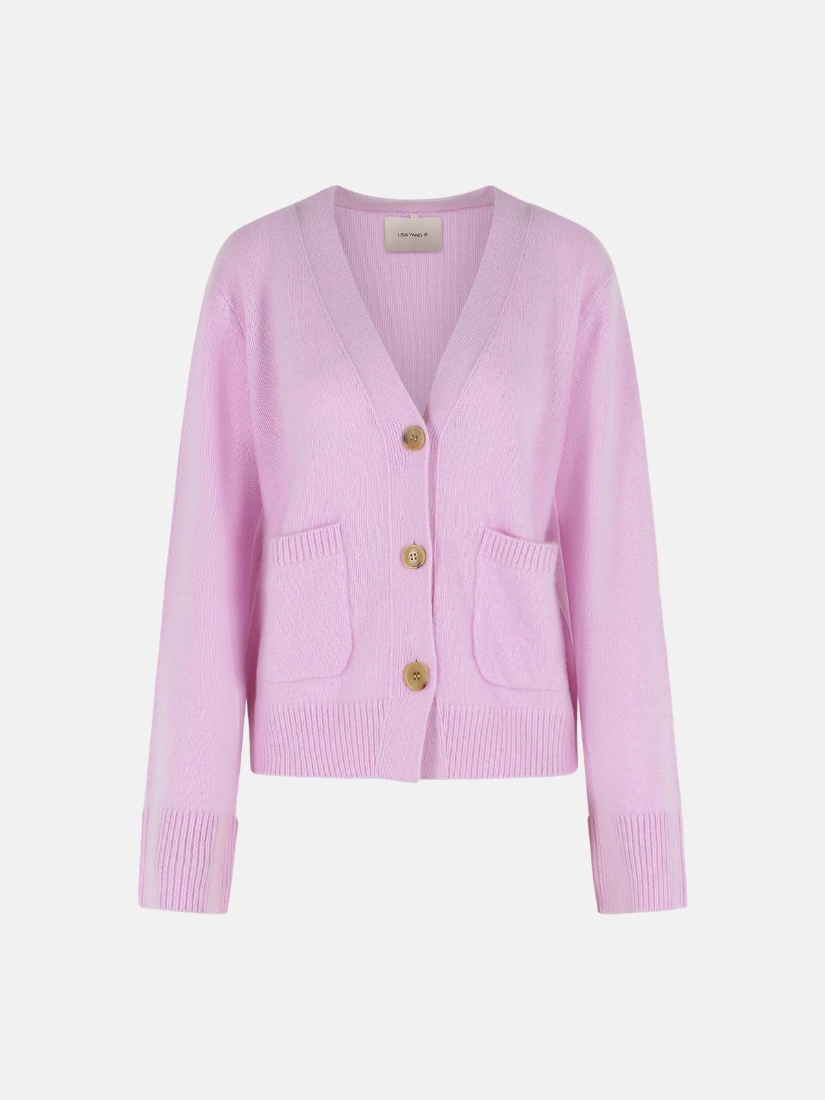 Lisa Yang 'marionette' Cashmere And Soft Dalia Silk Cardigan In Pink