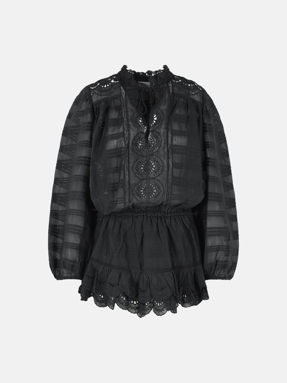 MARANT ÉTOILE 'Preya' Black Cotton Dress