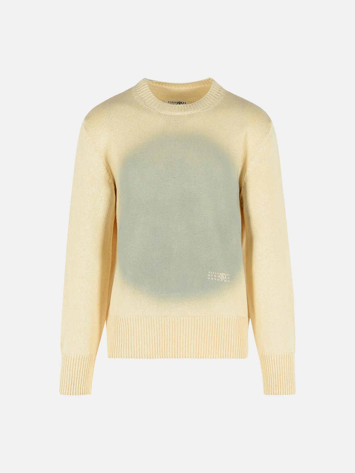 MM6 MAISON MARGIELA Ivory Cotton Blend Sweater　MM6 MAISON MARGIELA アイボリー コットン ブレンド セーター MM6