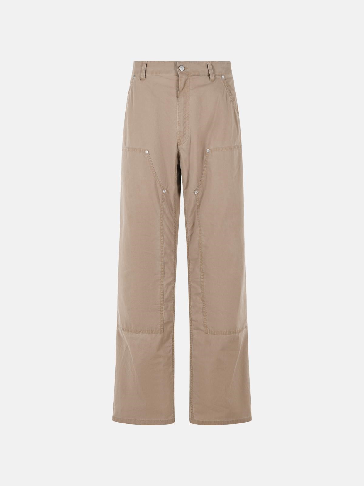 MM6 MAISON MARGIELA Dark Beige Cotton Trousers　MM6 MAISON MARGIELA ダークベージュ コットン トラウザーズ MM6